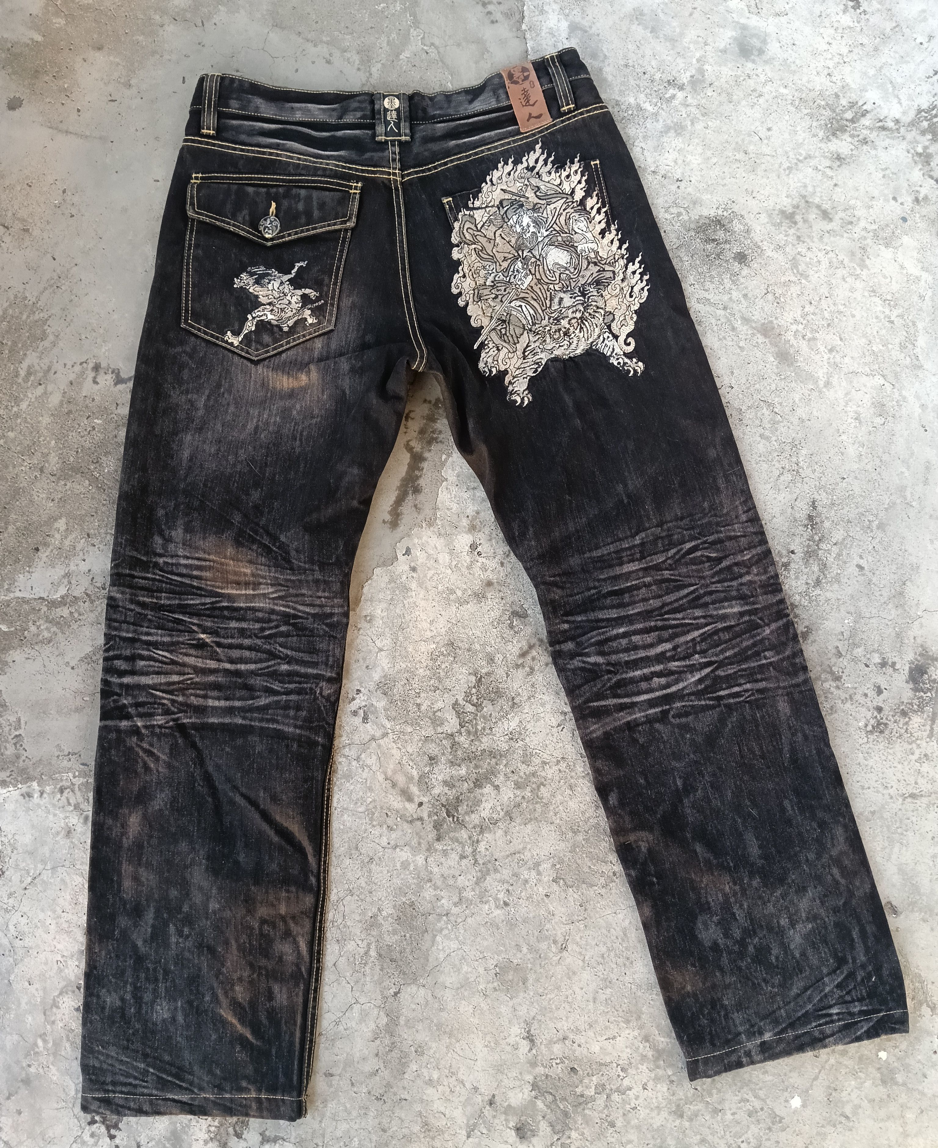 Japanese Brand Osaka Big Train Embroidered Denim Size US 34 / EU 50 - 1 Thumbnail