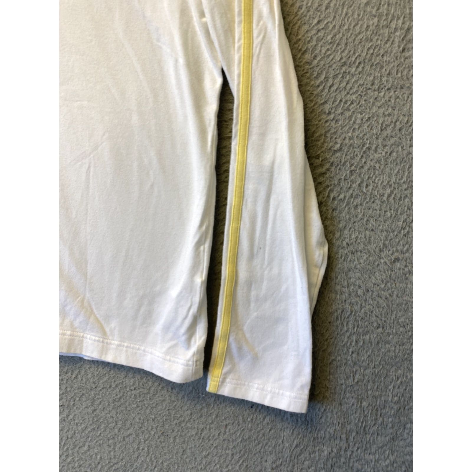 Adidas VINTAGE adidas Women's T-Shirt Long Sleeve V-Neck Cotton Size M White Activewear Size M / US 6-8 / IT 42-44 - 4 Thumbnail