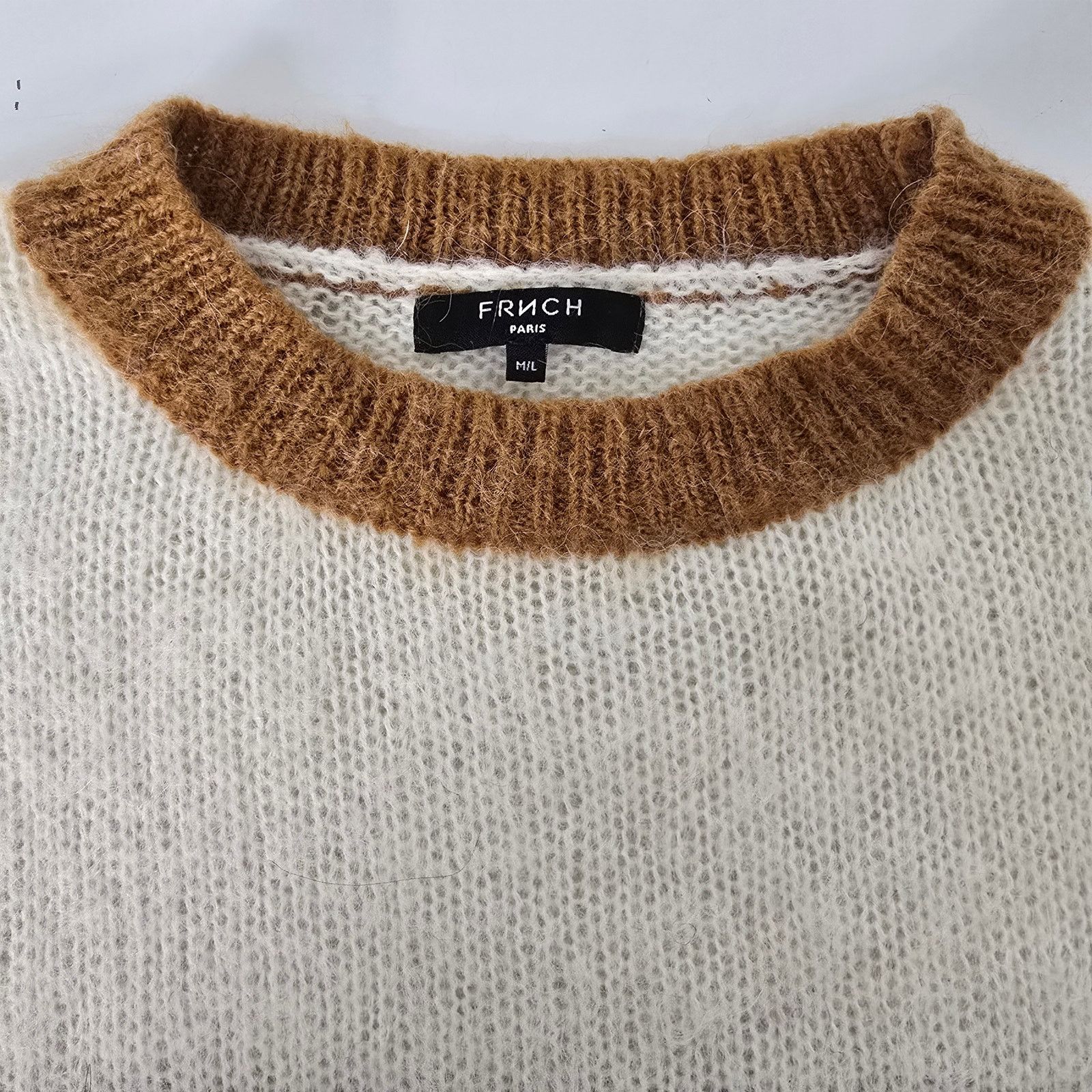 FRNCH FRNCH Paris Sweater Mohair Blend M/ L Colorblock Stripe Size M / US 6-8 / IT 42-44 - 9 Thumbnail