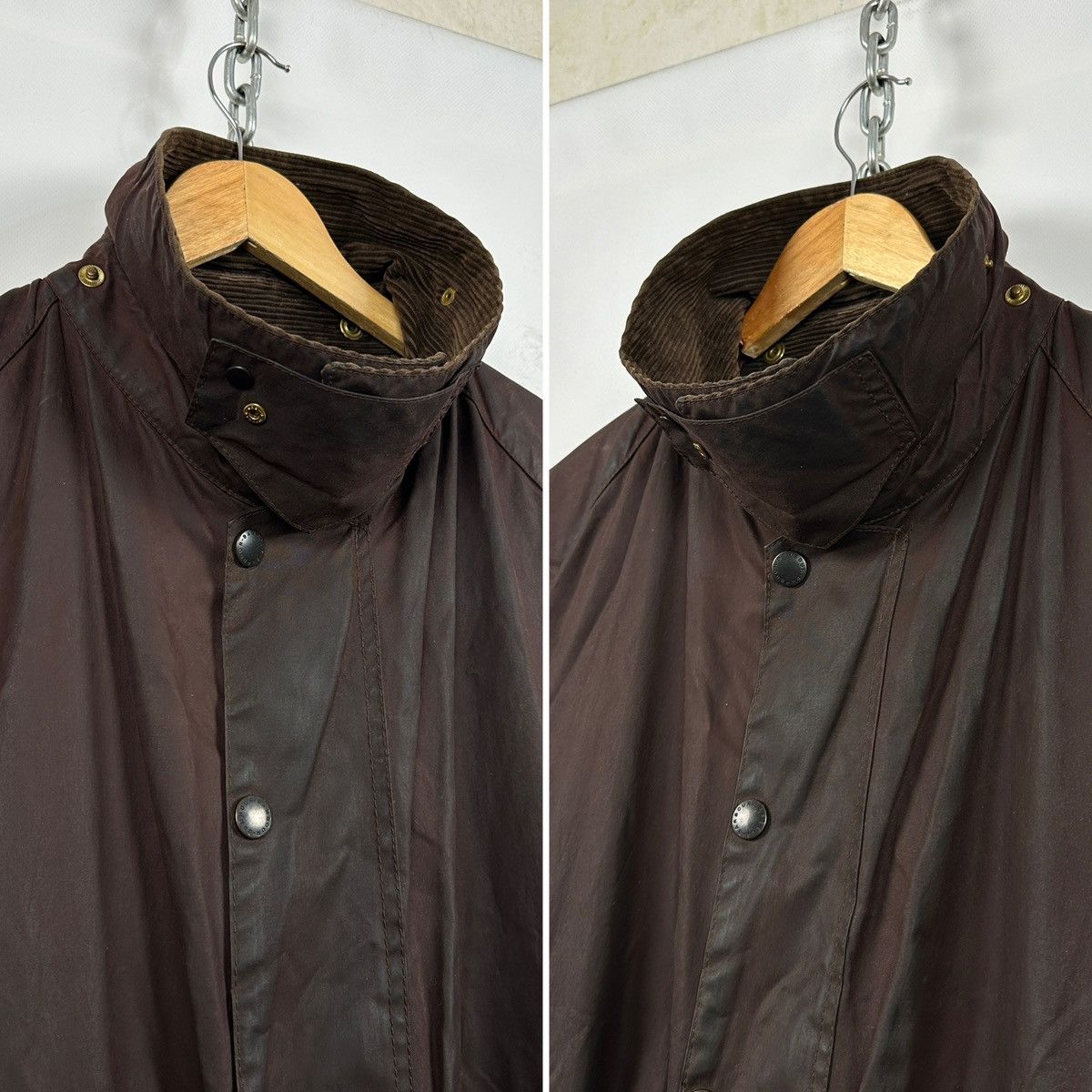 Barbour Vintage Barbour Beaufort Brown Waxed Jacket/Warm Pile Lining Size US XXL / EU 58 / 5 - 12 Thumbnail