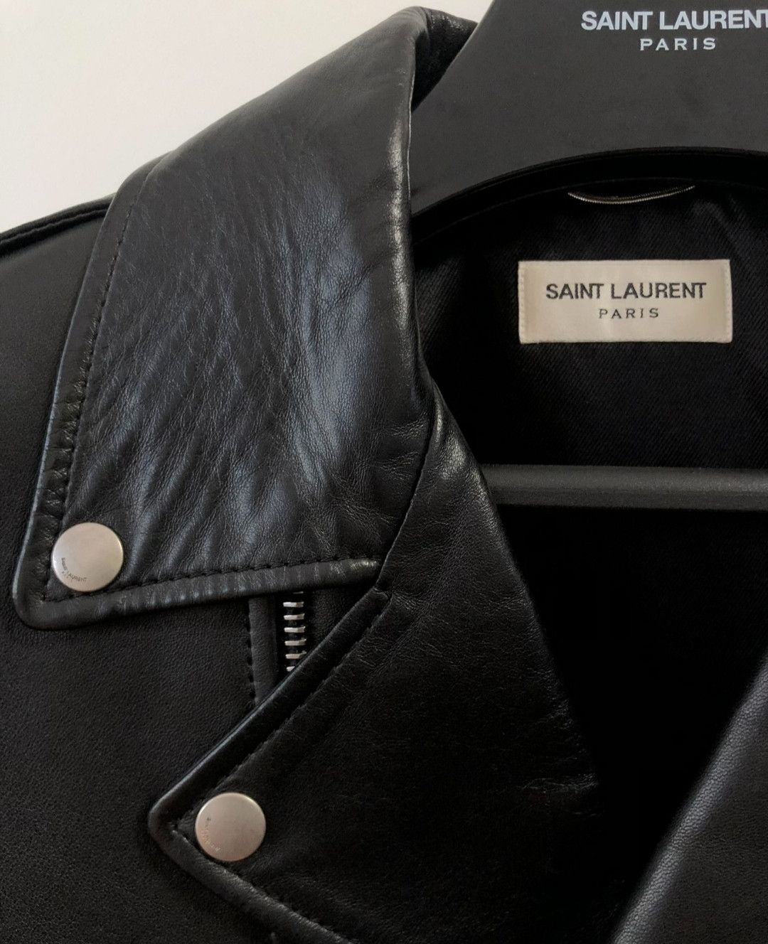 Saint Laurent Paris saint laurent Biker Jacket Coat Size US M / EU 48-50 / 2 - 2 Thumbnail