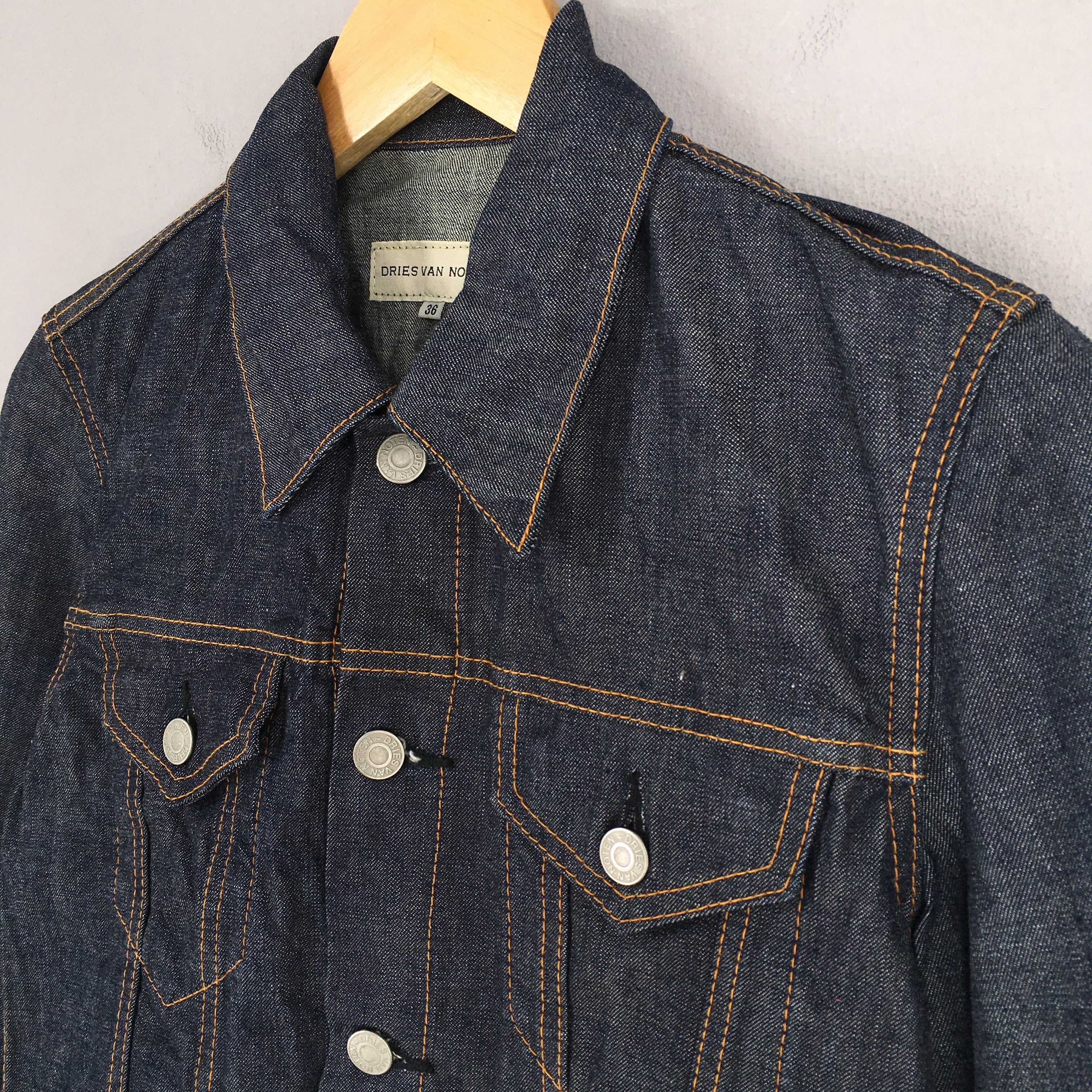 Designer × Dries Van Noten Vintage Dries Van Noten Ladies Denim Trucker Jacket XSmall Size XS / US 0-2 / IT 36-38 - 3 Thumbnail