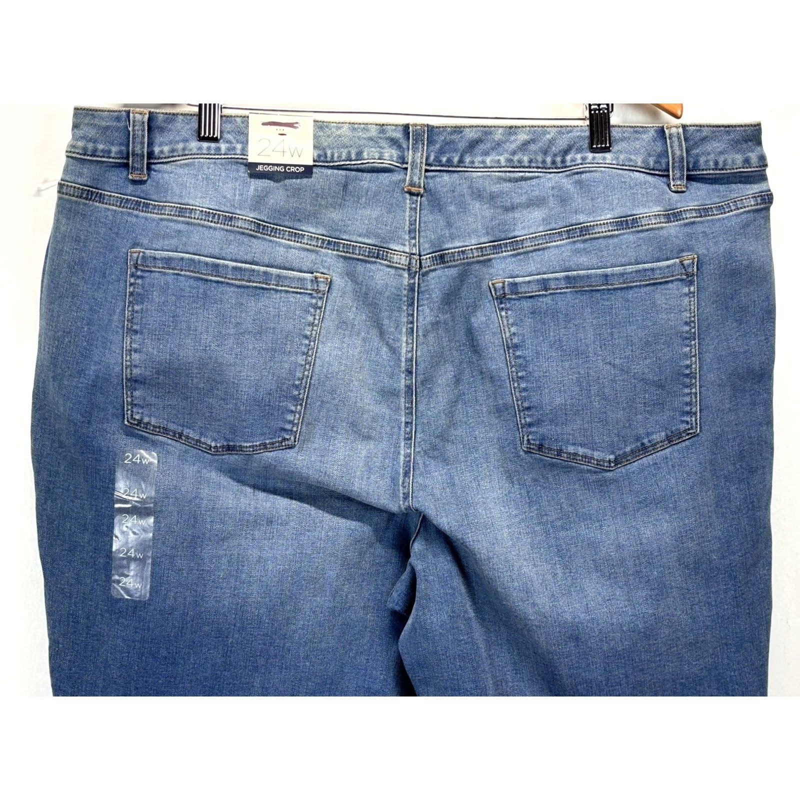 Talbots Talbots Simply Flattering Jegging Crop Jeans Womens 24W Plus Blue Stretch Denim 5-Pocket | High Rise Size 42" / US 20 - 4 Thumbnail