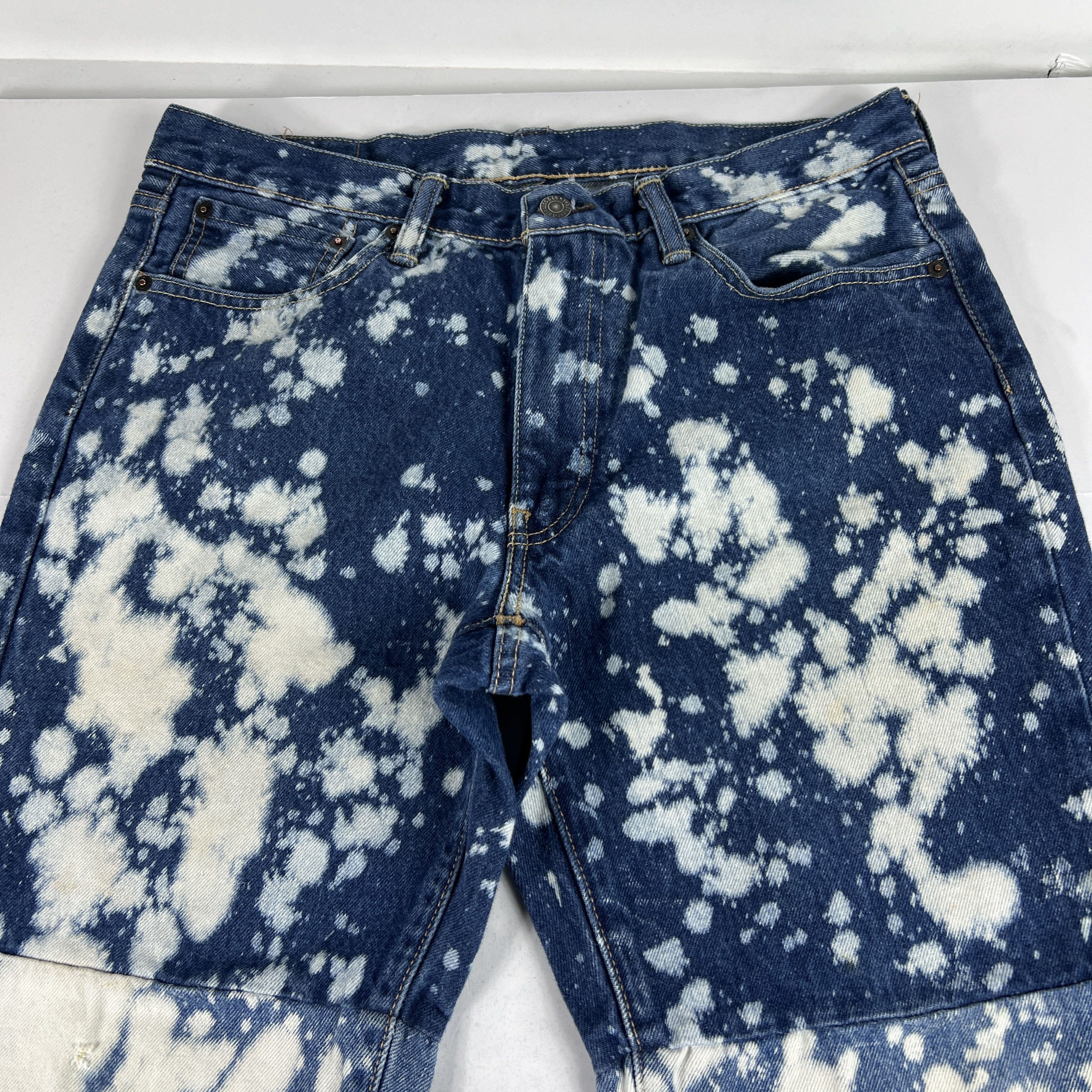 Levi's Levi's Jeans Men 541 Athletic Tapered Blue Bleached Denim Size US 33 - 2 Thumbnail