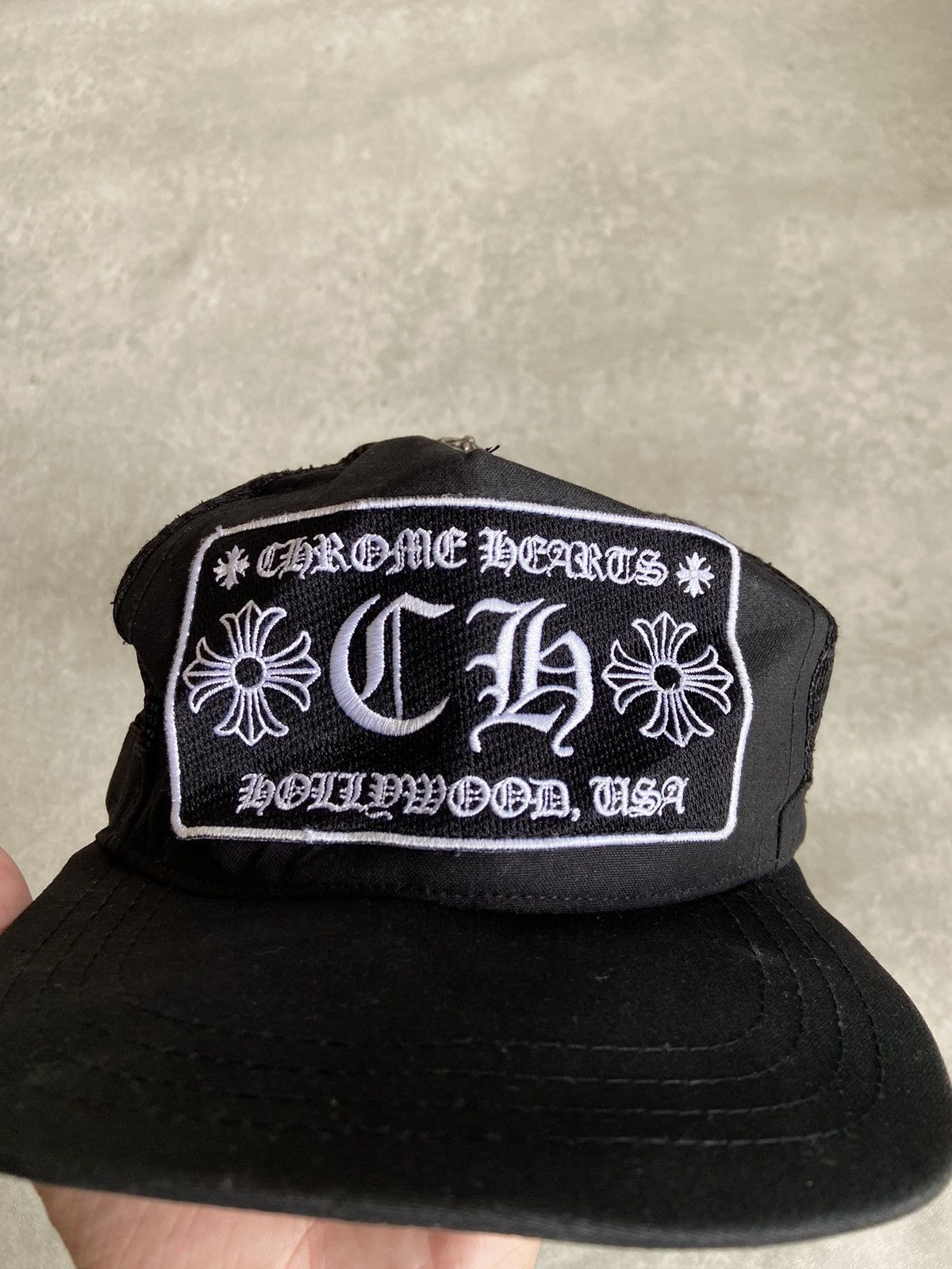 Chrome Hearts ❌SOLD❌Chrome Hearts Black Trucker Hat Size ONE SIZE - 5 Thumbnail