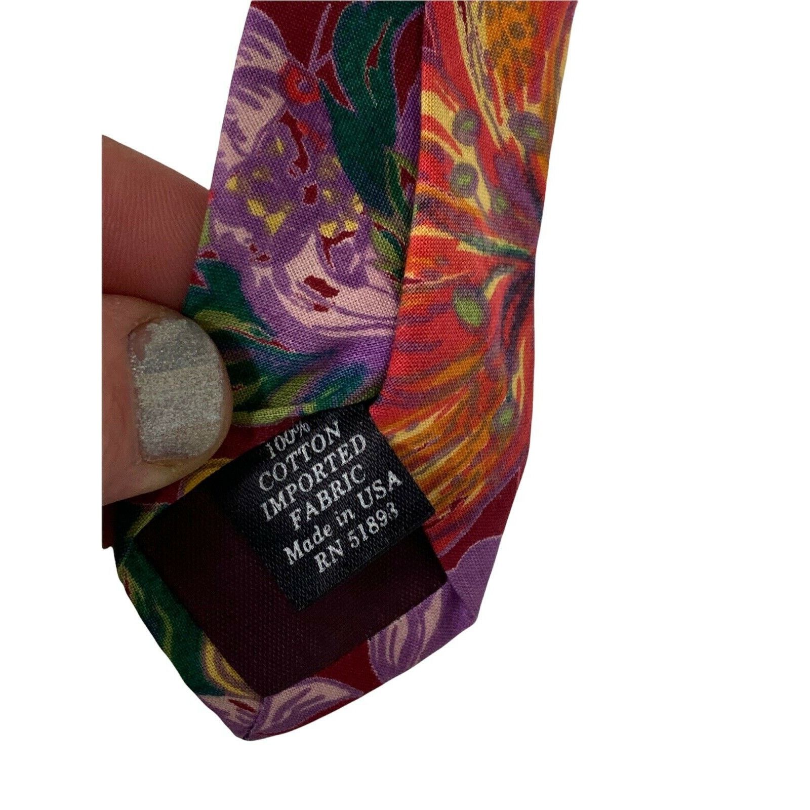 Vintage Tango By Max Raab Floral Flowers Vintage Novelty Necktie Size ONE SIZE - 4 Thumbnail