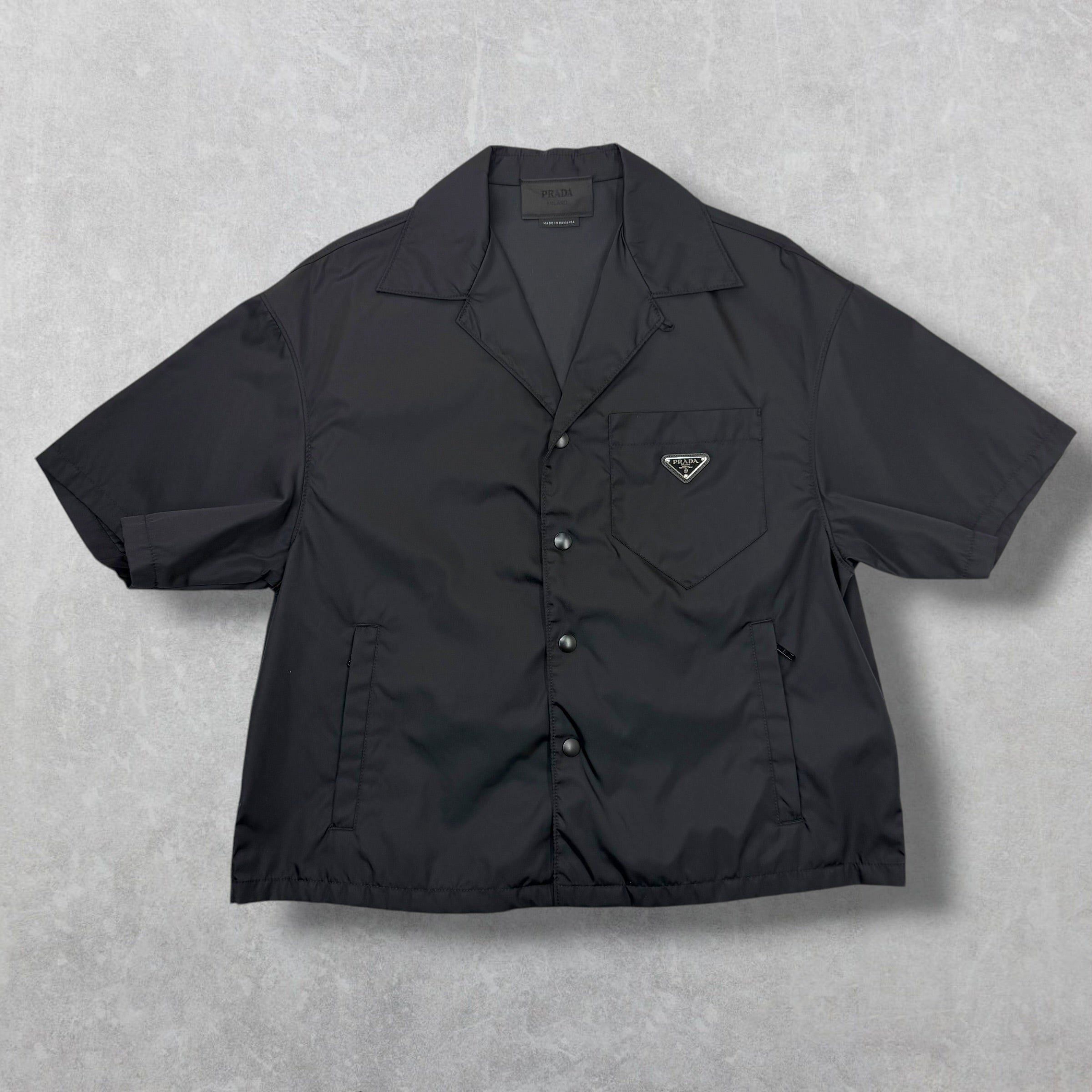 Prada Prada Re-Nylon Short-Sleeved Black Shirt M Size US M / EU 48-50 / 2 - 1 Thumbnail