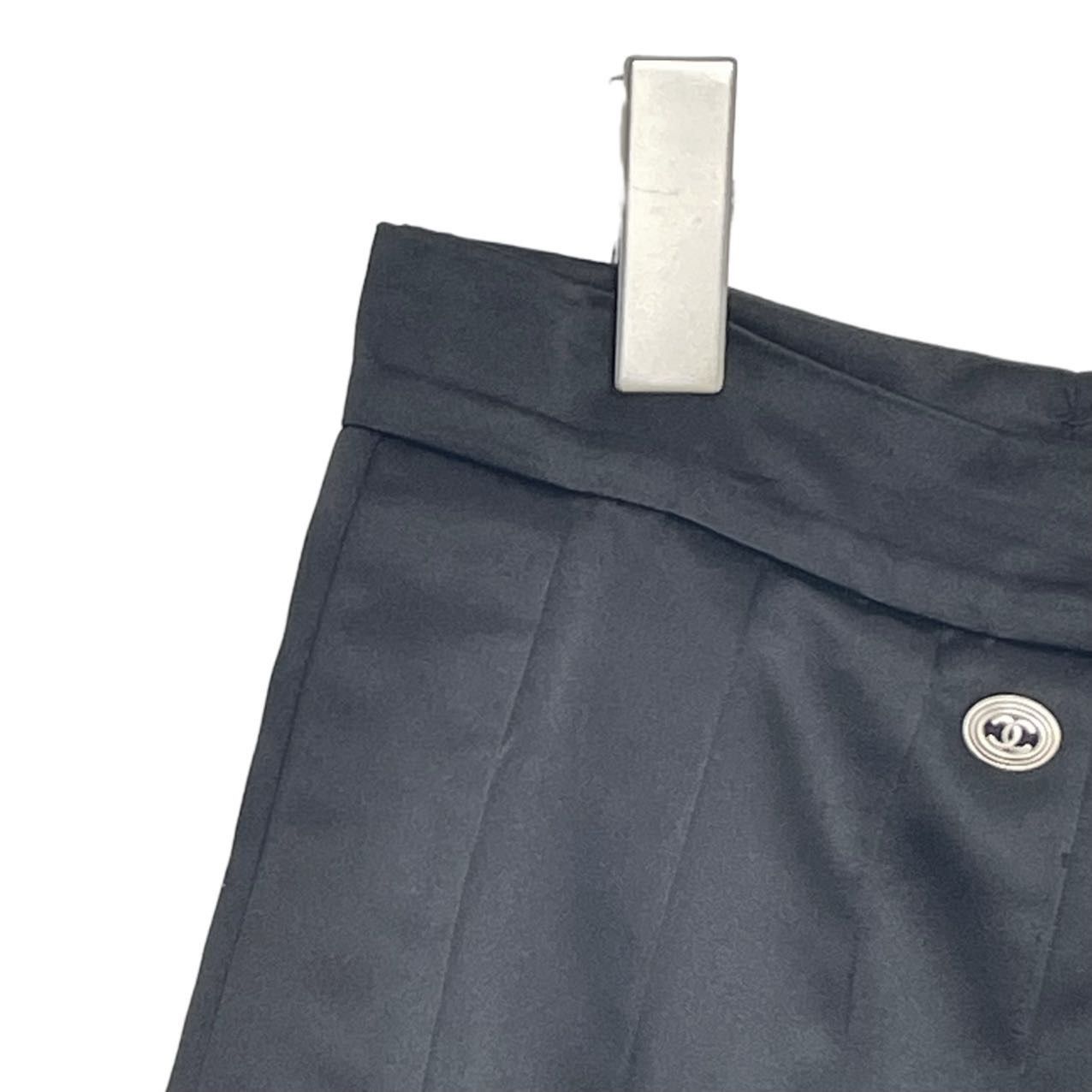 Chanel Chanel Classic Black Pleated Mini Skirt K26WX Size 24" / US 00 / IT 34 - 3 Thumbnail