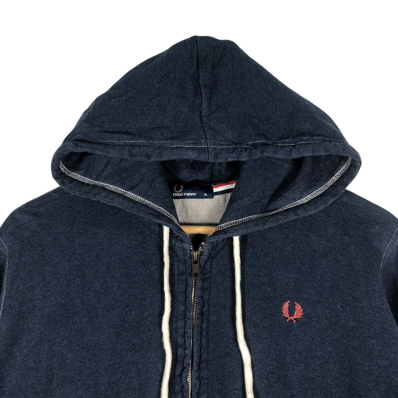 Fred Perry Vintage "Fred Perry" Men Hoodie Sweatshirt Size US XL / EU 56 / 4 - 2 Thumbnail