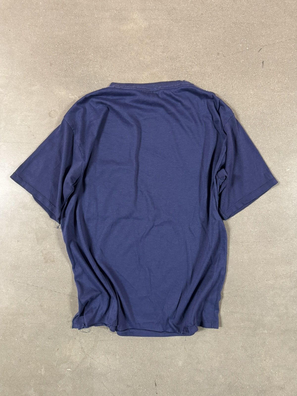 Other Vintage Kick's Made in USA Navy Blue Pocket T-Shirt Size US L / EU 52-54 / 3 - 2 Thumbnail