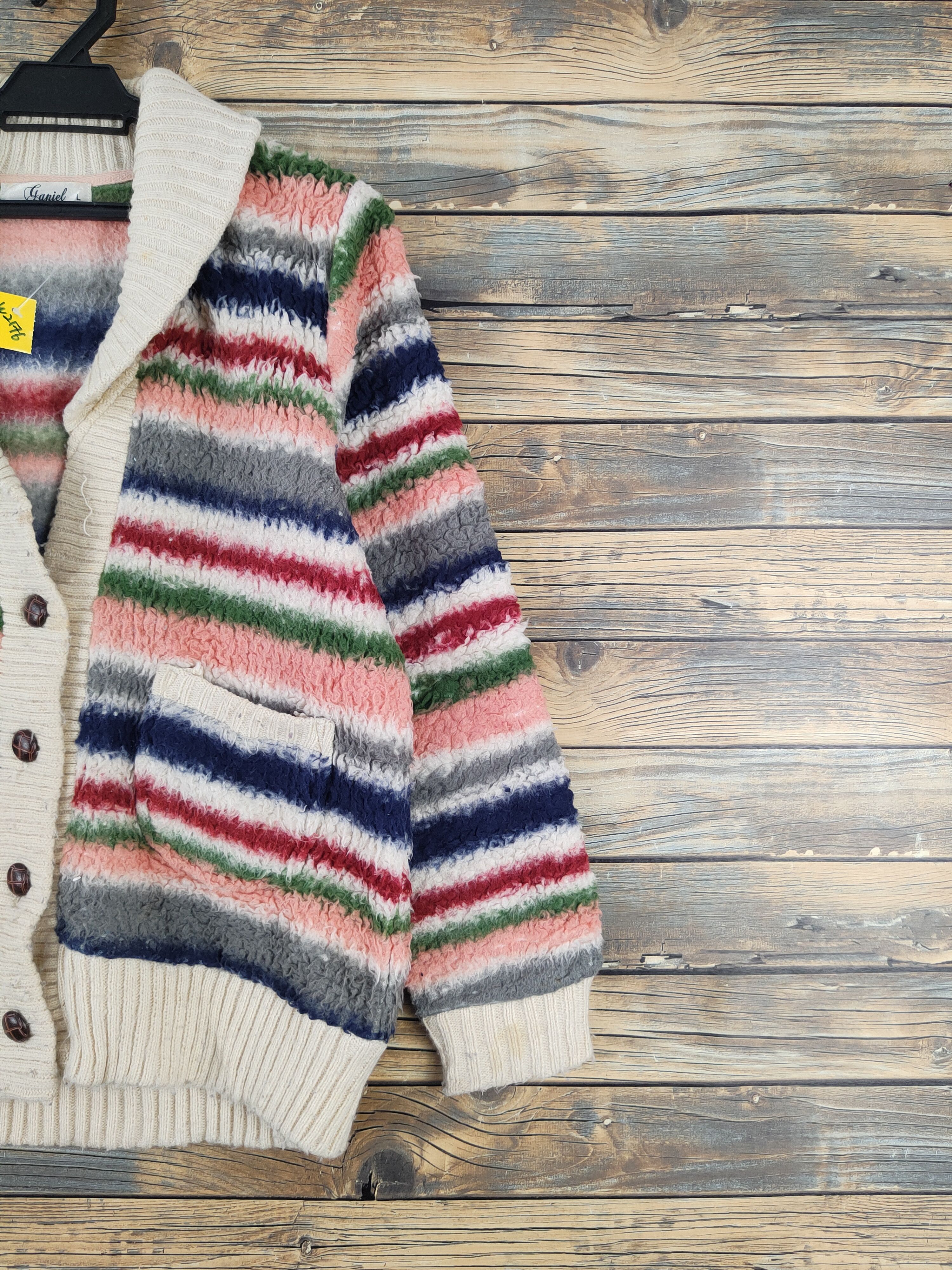 Japanese Brand Ganiel Mix Fur Faux Knitwear Sweaters #W2176 Size US S / EU 44-46 / 1 - 5 Thumbnail