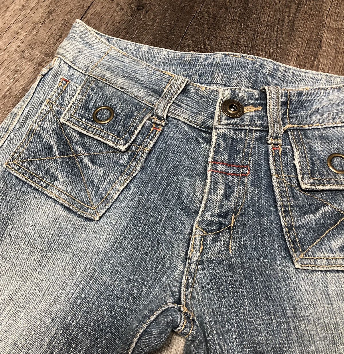 Japanese Brand × Vintage Japanese Brand Denim Bush Pant Design Size 28" / US 6 / IT 42 - 13 Thumbnail