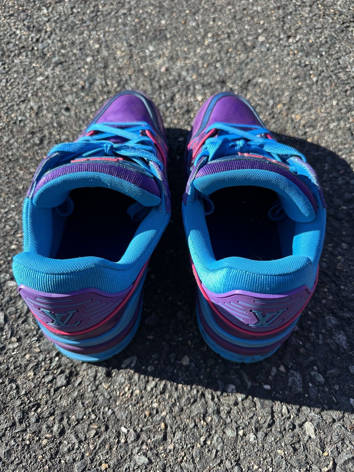 Louis Vuitton Louis Vuitton Trainer Purple Teal Metallic Size US 9.5 / EU 42-43 - 16 Thumbnail