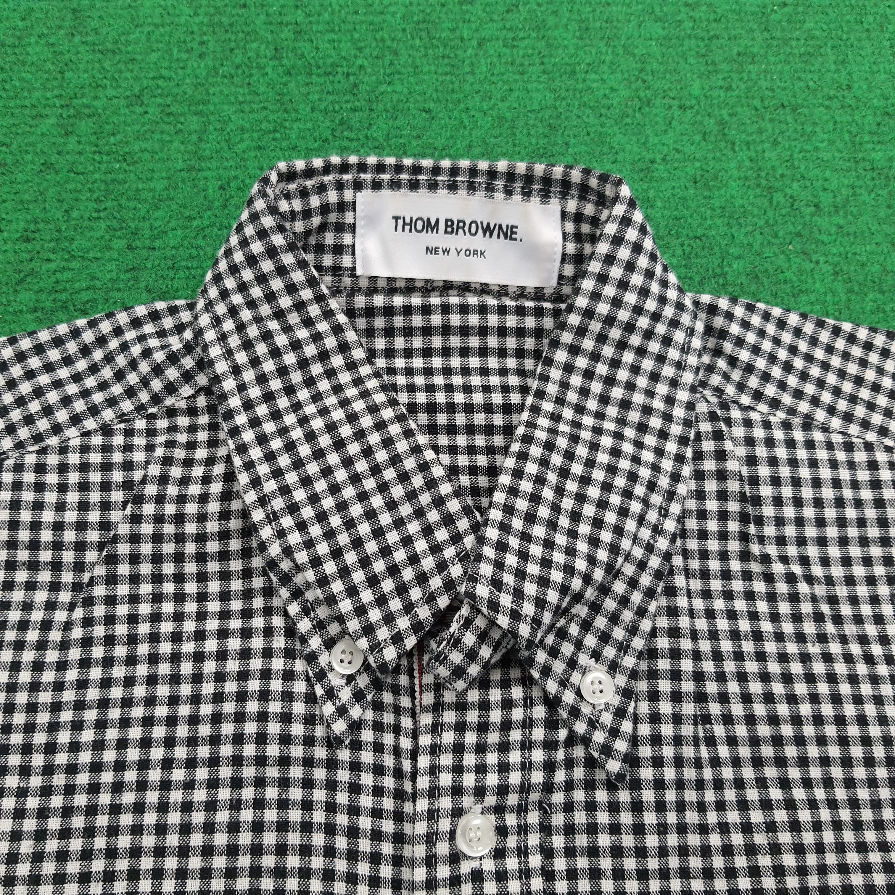 Designer × Vintage Vintage Thom Browne Box Design Button Up Shirt C104N29 Size US M / EU 48-50 / 2 - 4 Thumbnail