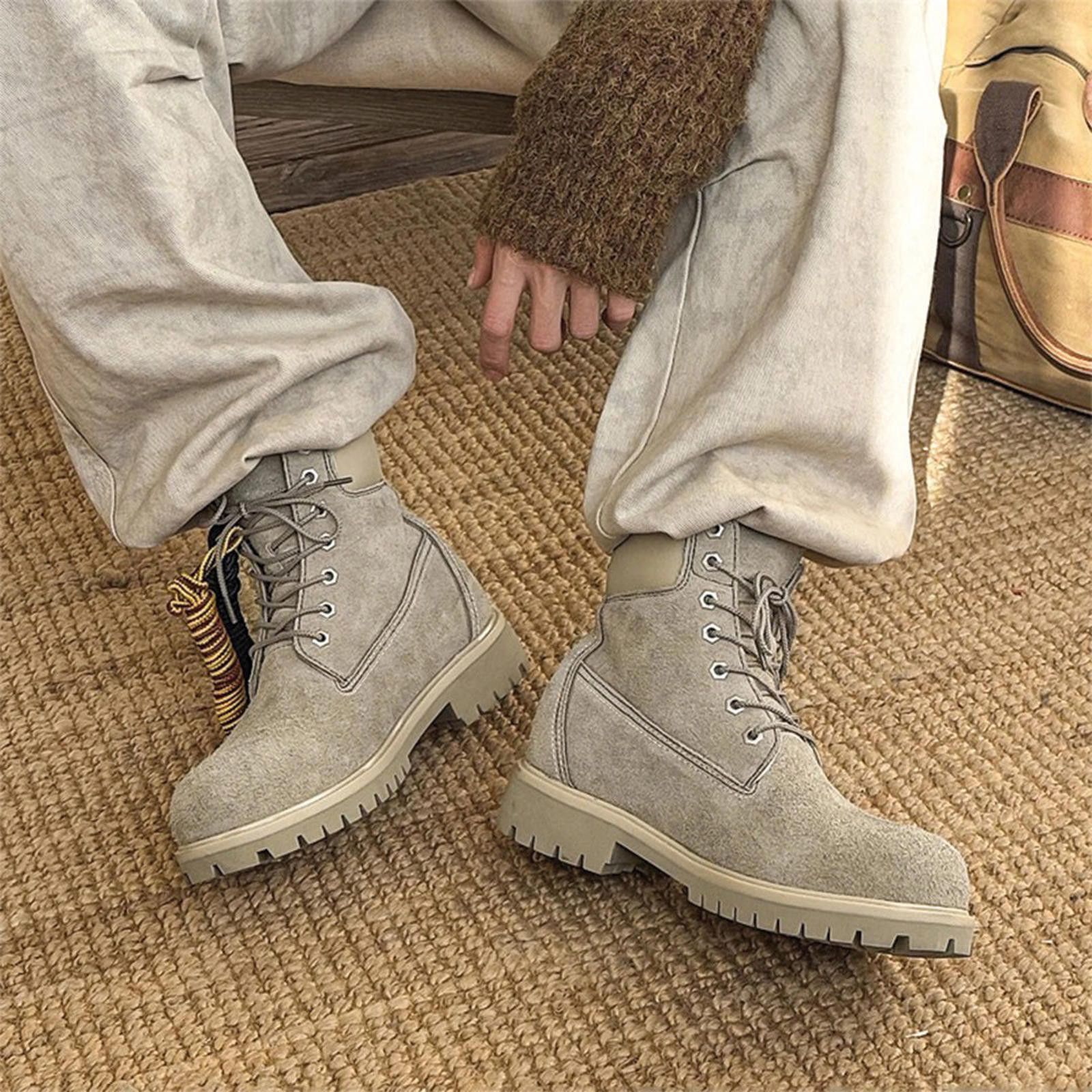 Other Taupe Suede Utility Boots Size US 8 / EU 41 - 4 Thumbnail