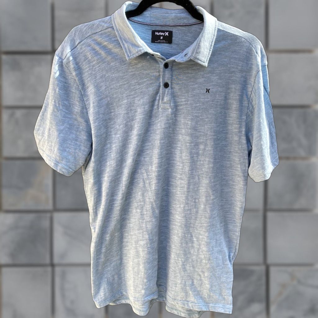 Hurley Hurley Polo Shirt Men’s Turquoise Logo Golf Polo M Light Stretch Breath Activewear Size US M / EU 48-50 / 2 - 1 Thumbnail