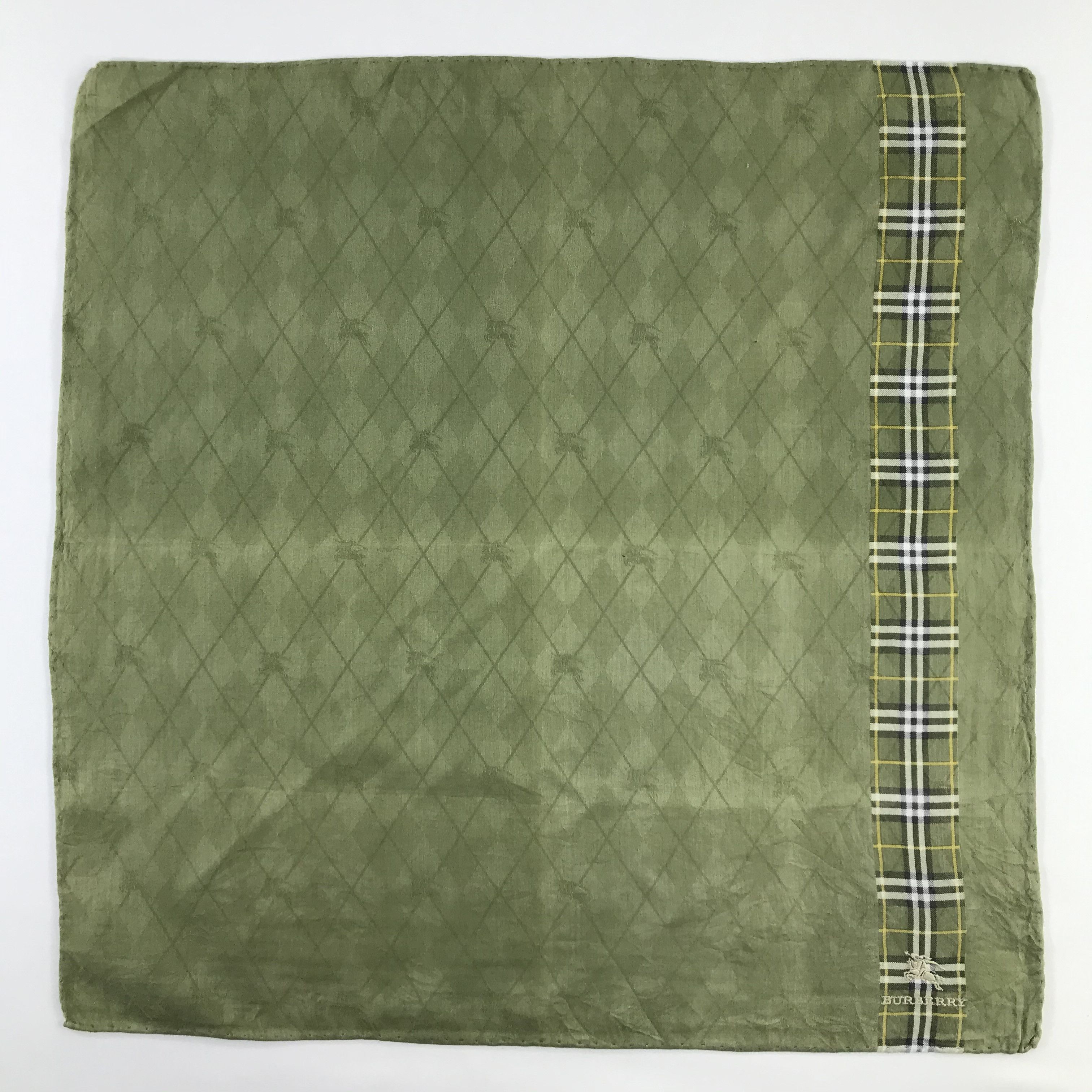 Burberry × Vintage Burberry Bandana / Handkerchief / Neckerchief - S910 Size ONE SIZE - 1 Thumbnail