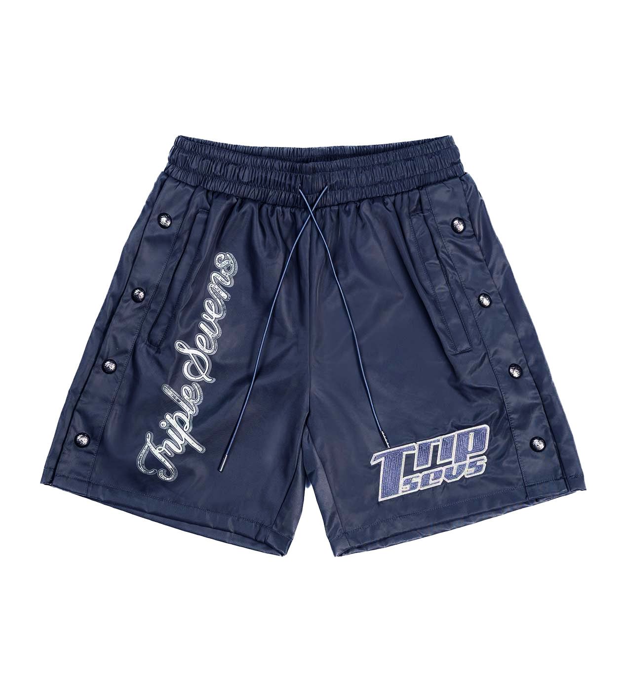TRIPLE SEVENS Nylon Button Shorts Navy Size US 38 / EU 54 - 1 Thumbnail