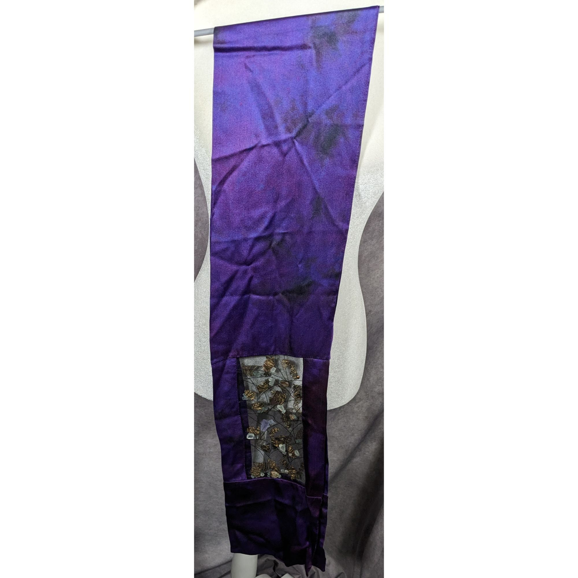 Other Gothic Mystic Purple Mottled Scarf With Crystal And Charm In Size ONE SIZE - 10 Thumbnail