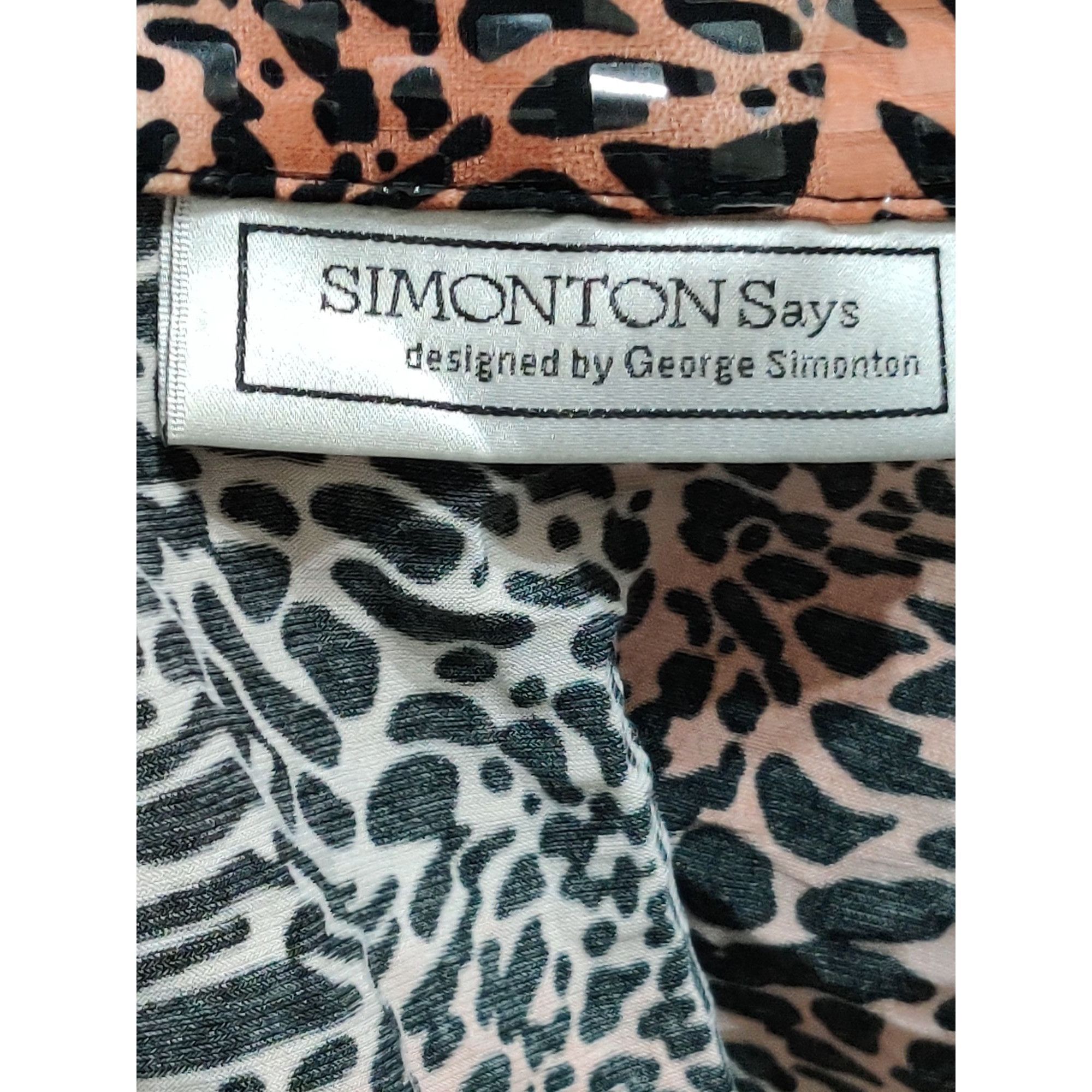 Vintage Vintage Simonton Says XL Y2K Glossy Textured Animal Print St Size XL / US 12-14 / IT 48-50 - 7 Thumbnail