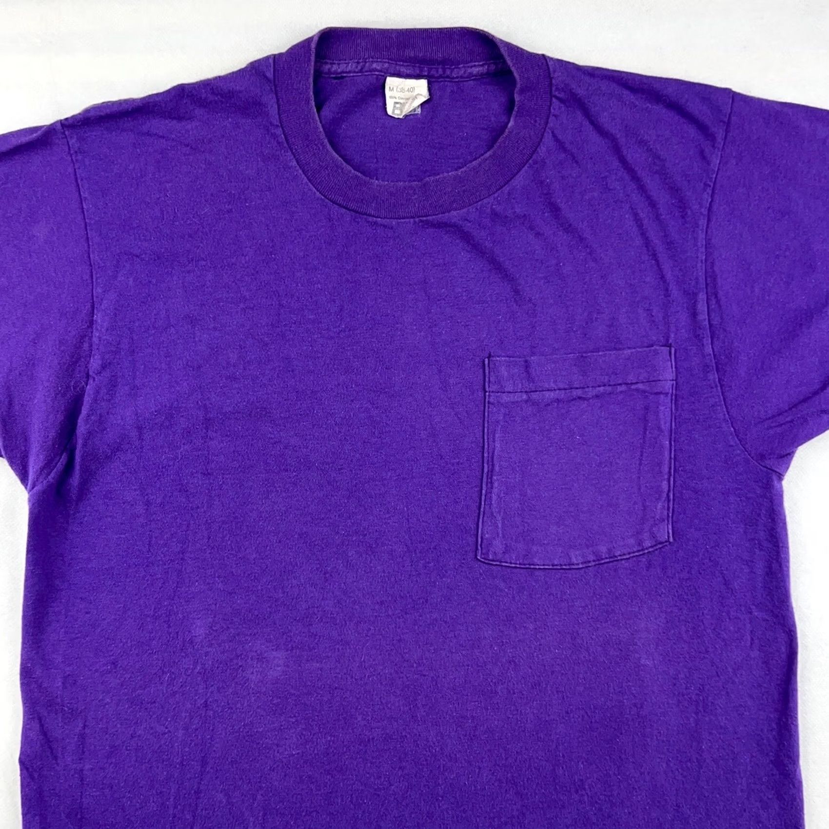 Vintage VINTAGE B.V.D T-Shirt Purple 80s 90s Short Sleeve Crew Neck Cotton Men Small Regular Basic Shirt Mens Size US S / EU 44-46 / 1 - 4 Thumbnail