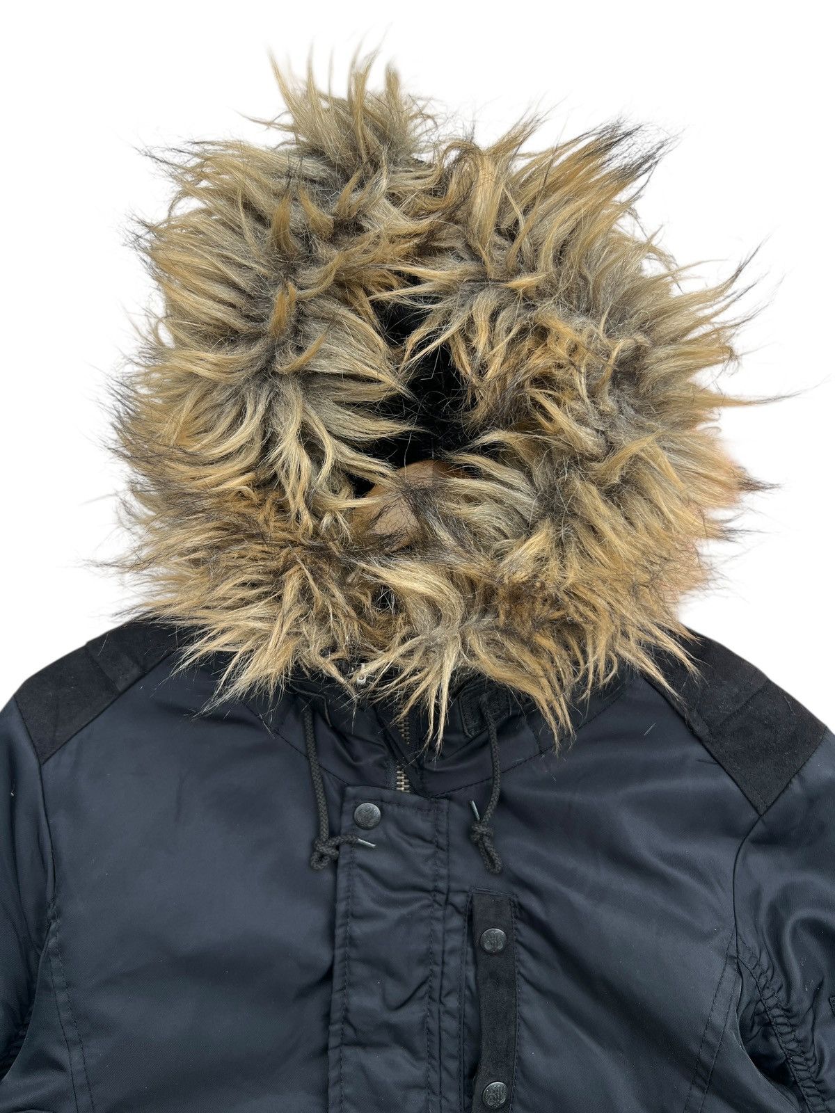 Japanese Brand Midas Gothic Japan Multipocket Fur Black Zipper Jacket Size US S / EU 44-46 / 1 - 6 Thumbnail