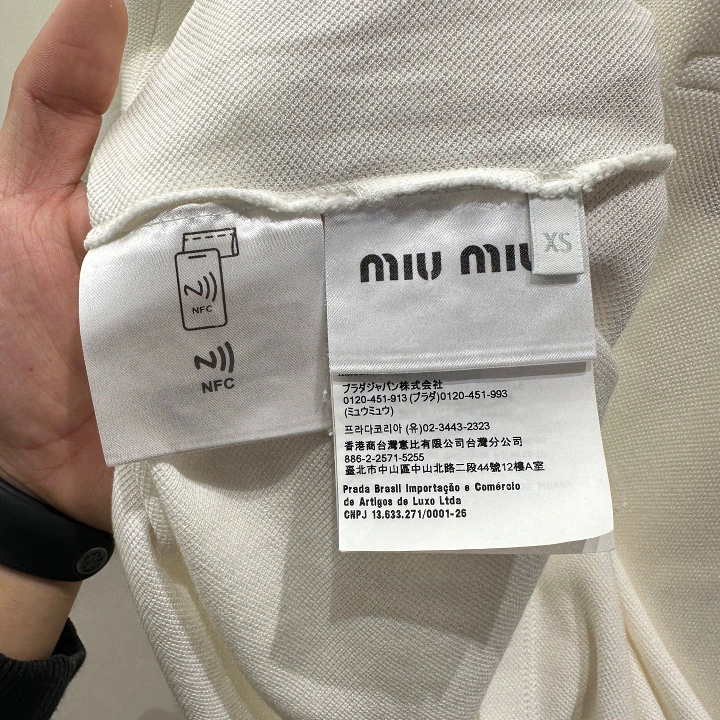 Miu Miu Miu Miu mar18 logo short-sleeve Polo Shirt XS Size XS / US 0-2 / IT 36-38 - 4 Thumbnail