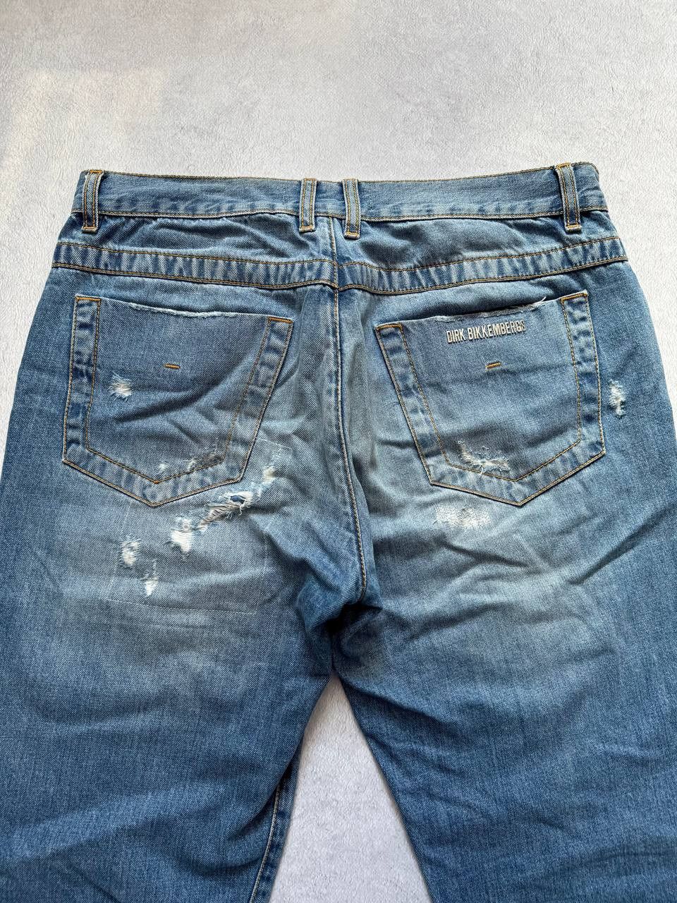 Dirk Bikkembergs Dirk Bikkemberg Logo Distressed Denim Ripped Pants Size US 34 / EU 50 - 3 Thumbnail