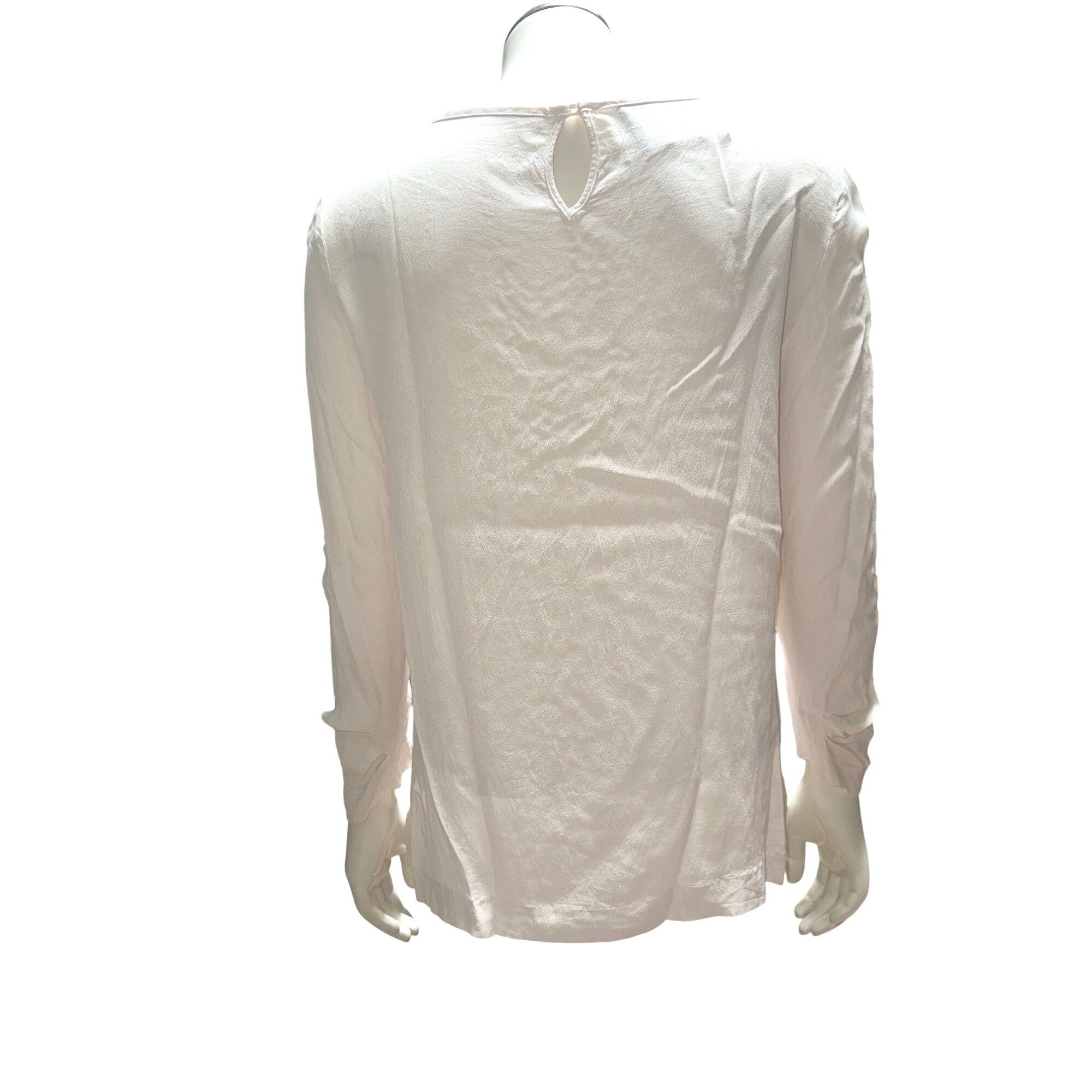 Boutique Moschino Boutique Moschino 6 White Silk Blend Blouse Floral Lace Embr Size M / US 6-8 / IT 42-44 - 5 Thumbnail