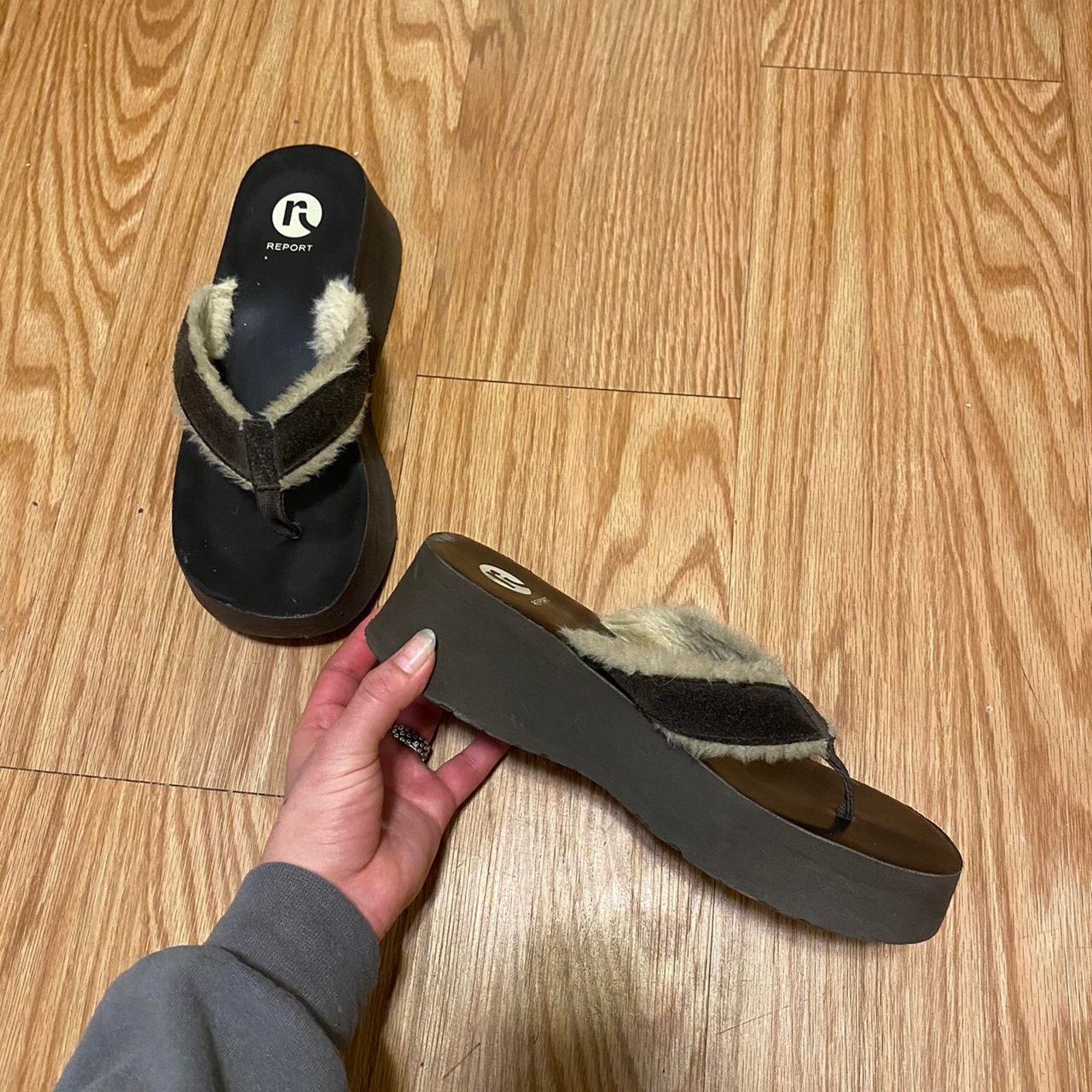 Report Collection Y2k furry platform sandals Size US 7.5 / IT 37.5 - 2 Thumbnail