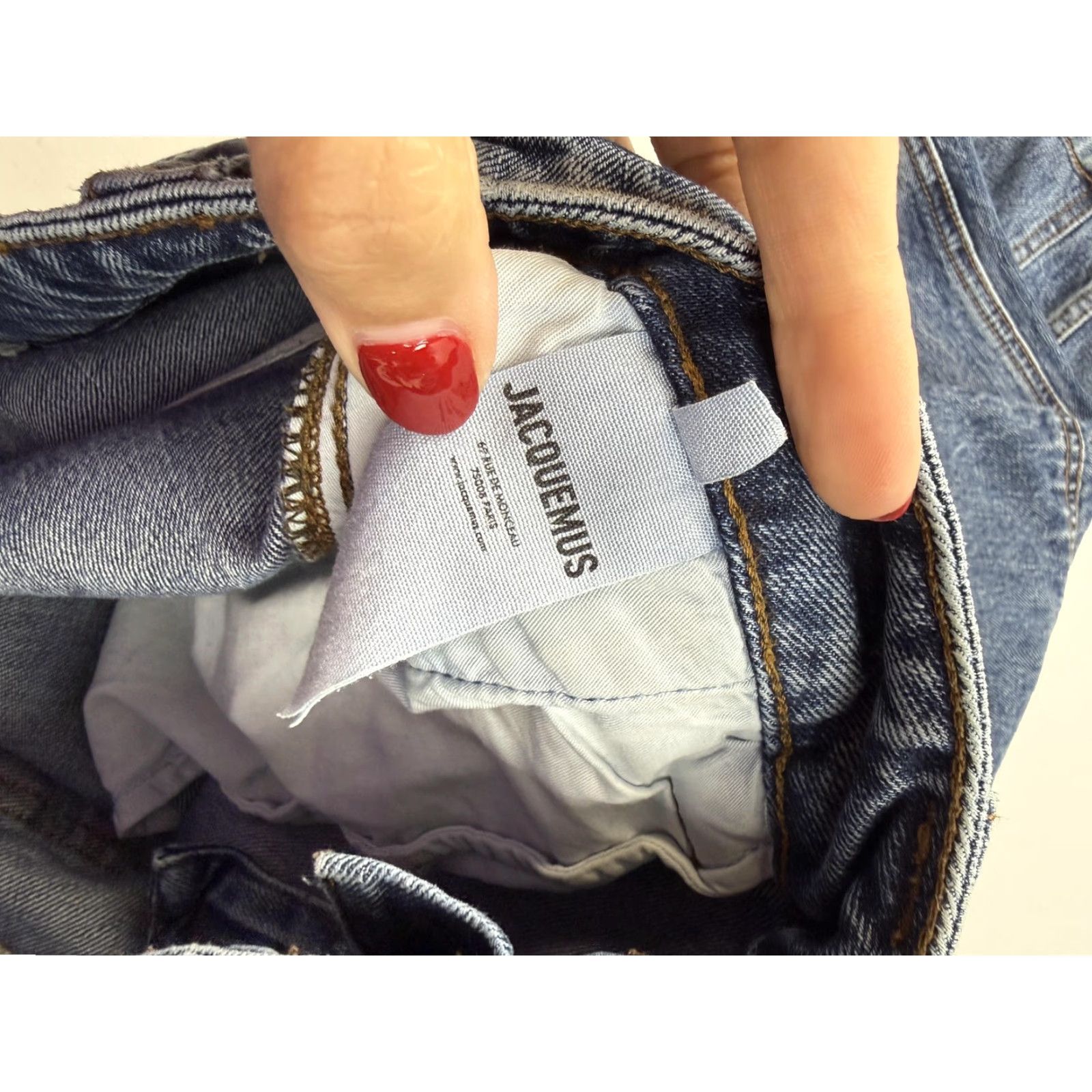 Jacquemus Jacquemus Jeans Mens 28 Blue High Rise Wide-Leg Cargo Denim Le Raphia Baggy 5-Pocket Zipper Size US 28 / EU 44 - 7 Thumbnail