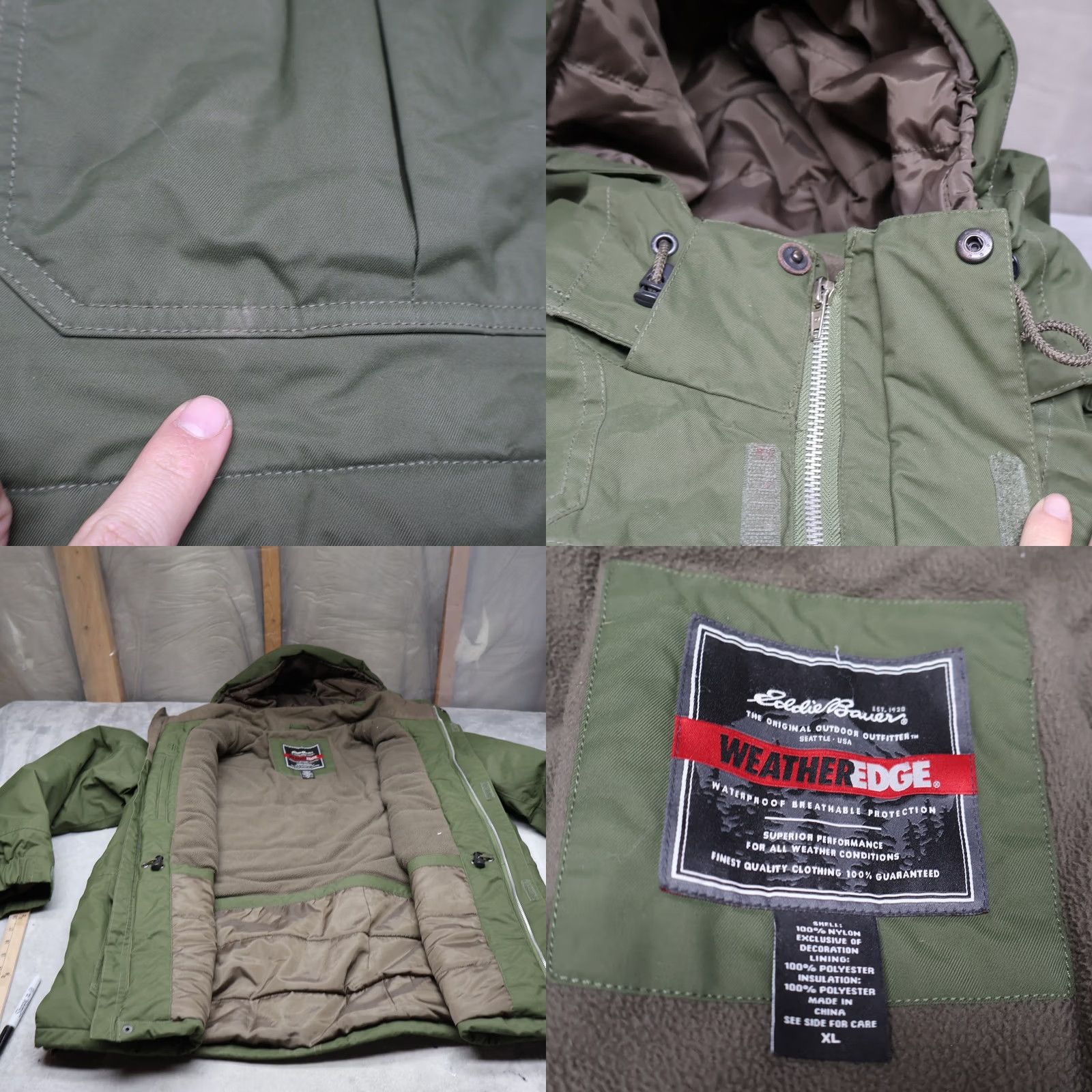 Eddie Bauer Eddie Bauer WeatherEdge Parka Jacket Men XL Green Weather Resistant Insulated Coat Winter Size US XL / EU 56 / 4 - 8 Thumbnail