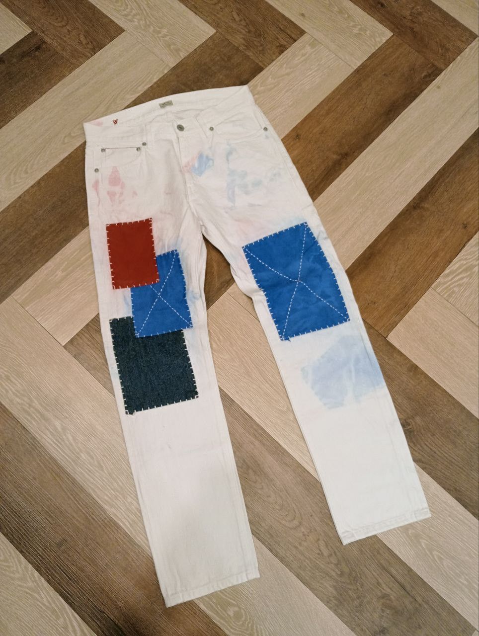 Japanese Brand GREEN LABEL RELAXING JAPAN BORO PANTS - SIZE 30 Size US 30 / EU 46 - 2 Thumbnail