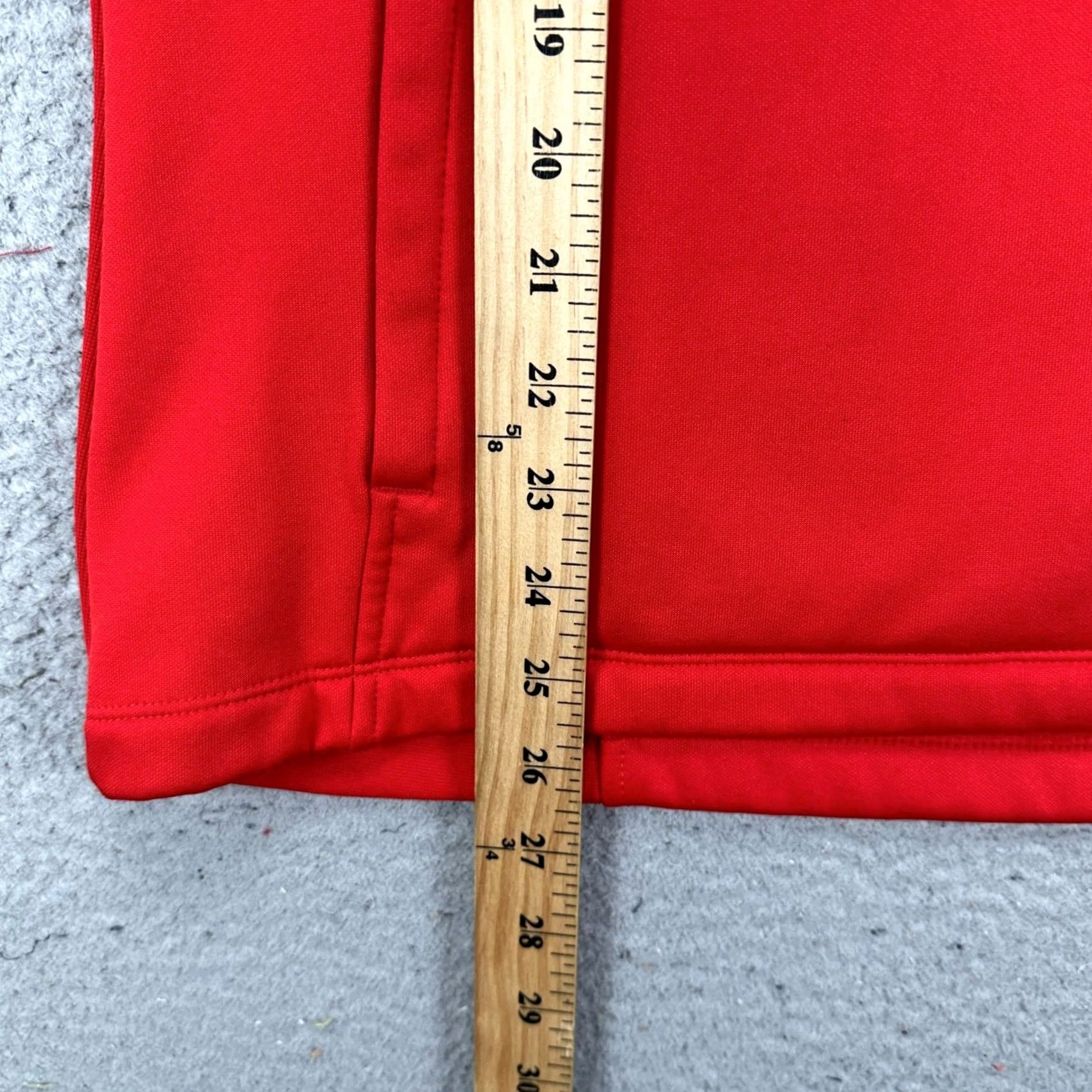 Nike Nike Golf Sweatshirt Shirt Womens Medium Red Logo Quarter Zip Pullover Mock Neck Long Sleeve 100% Polyester Size M / US 6-8 / IT 42-44 - 7 Thumbnail