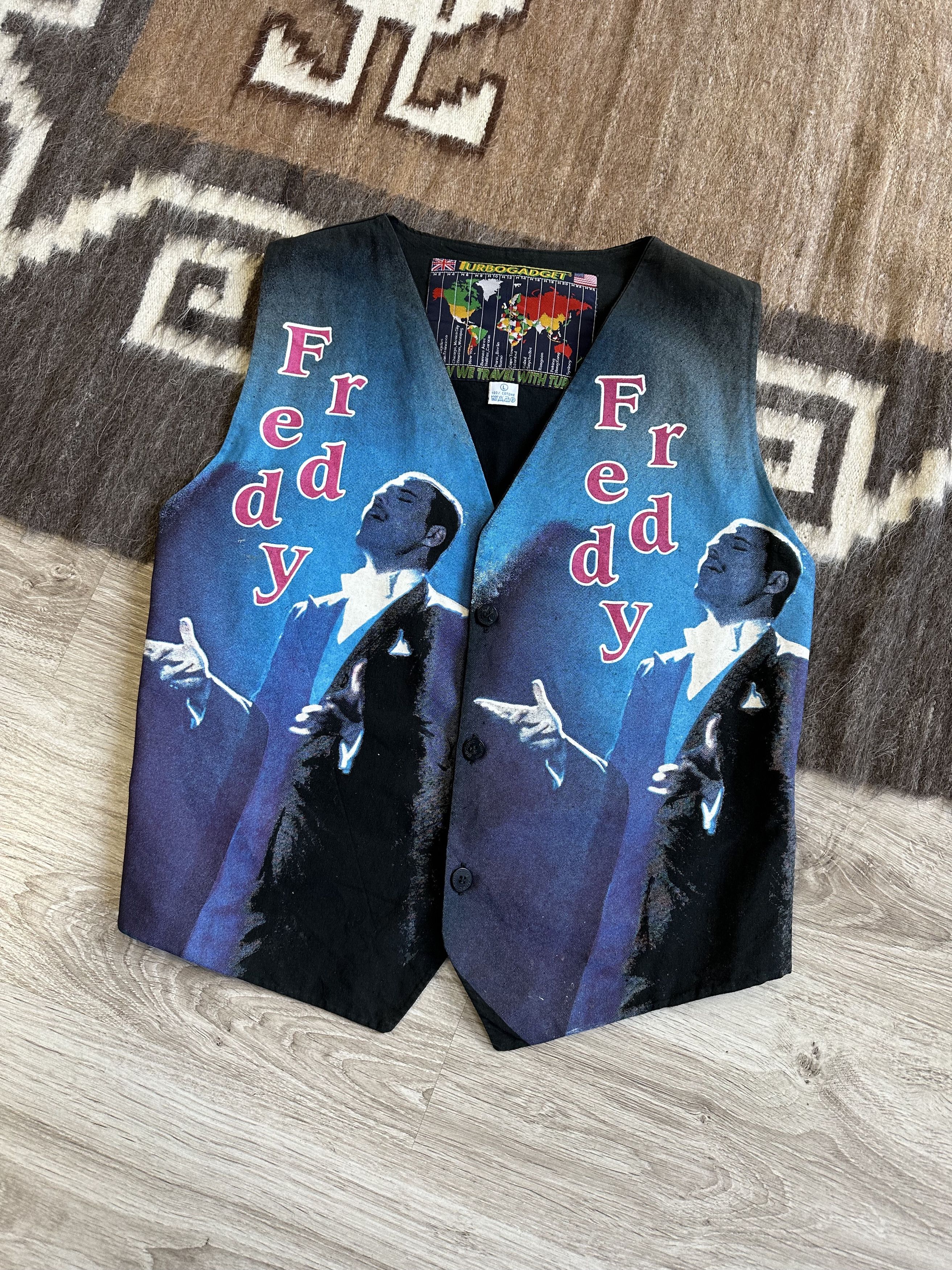Vintage Freddy Mercury Queen Turbogadget Vintage Waistcoat 6113AC Size US L / EU 52-54 / 3 - 2 Thumbnail