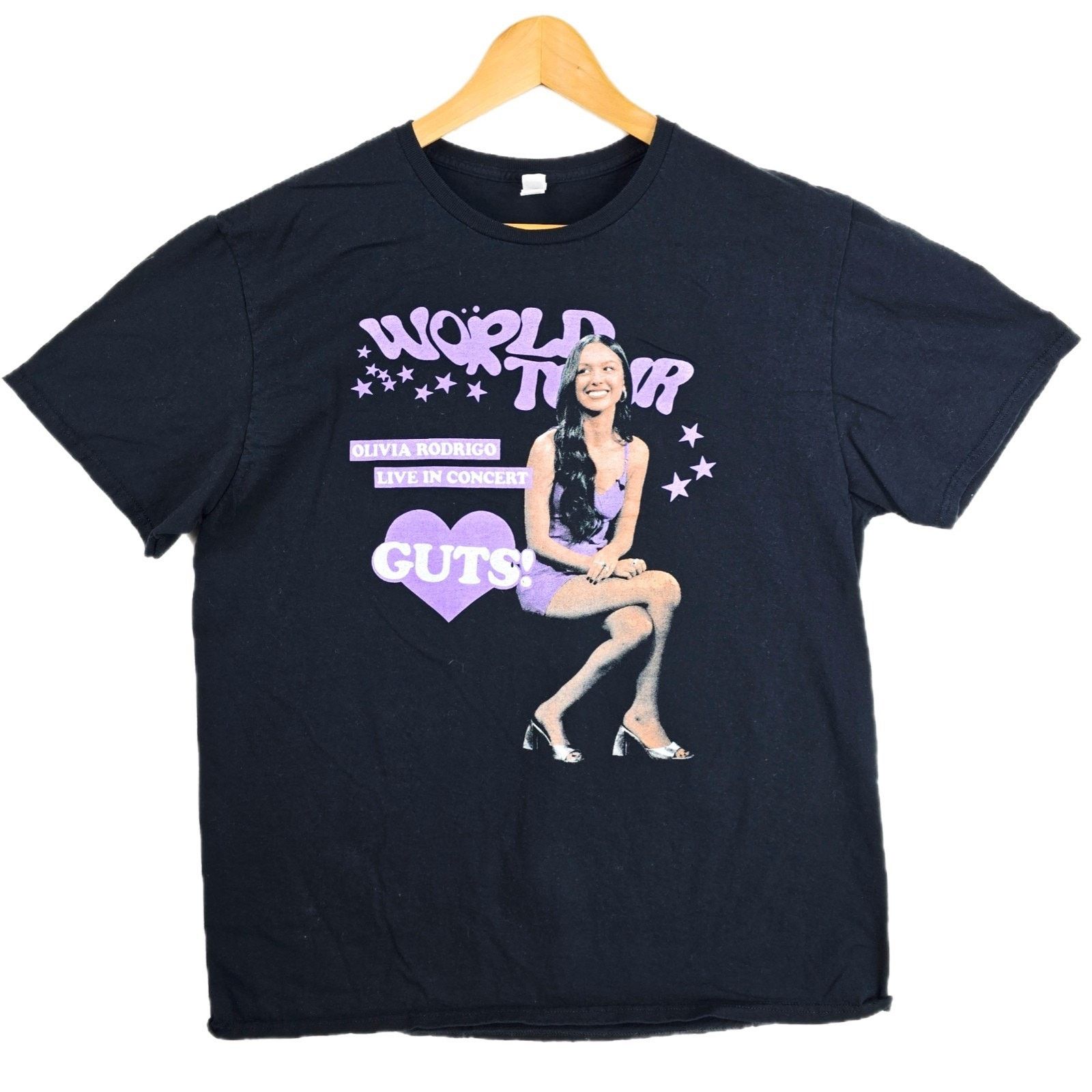Fruit Of The Loom Olivia Rodrigo Guts World Tour Shirt Unisex XL Black Size US XL / EU 56 / 4 - 1 Thumbnail
