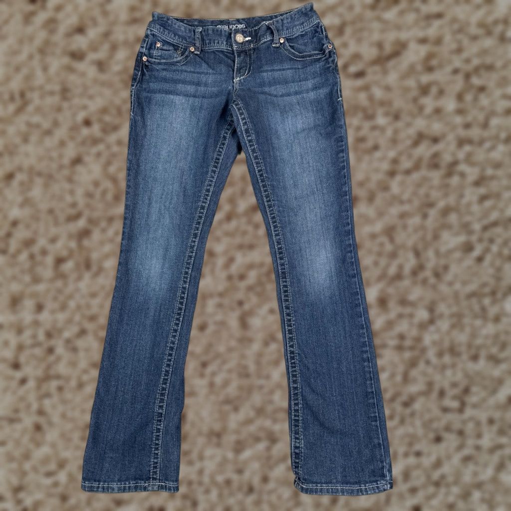 Vintage Maurices Jeans Women 3 Bootcut Denim Blue 28x31 Slim Regular 5-Pocket Stretch Cotton Size 26" / US 2 / IT 38 - 1 Thumbnail