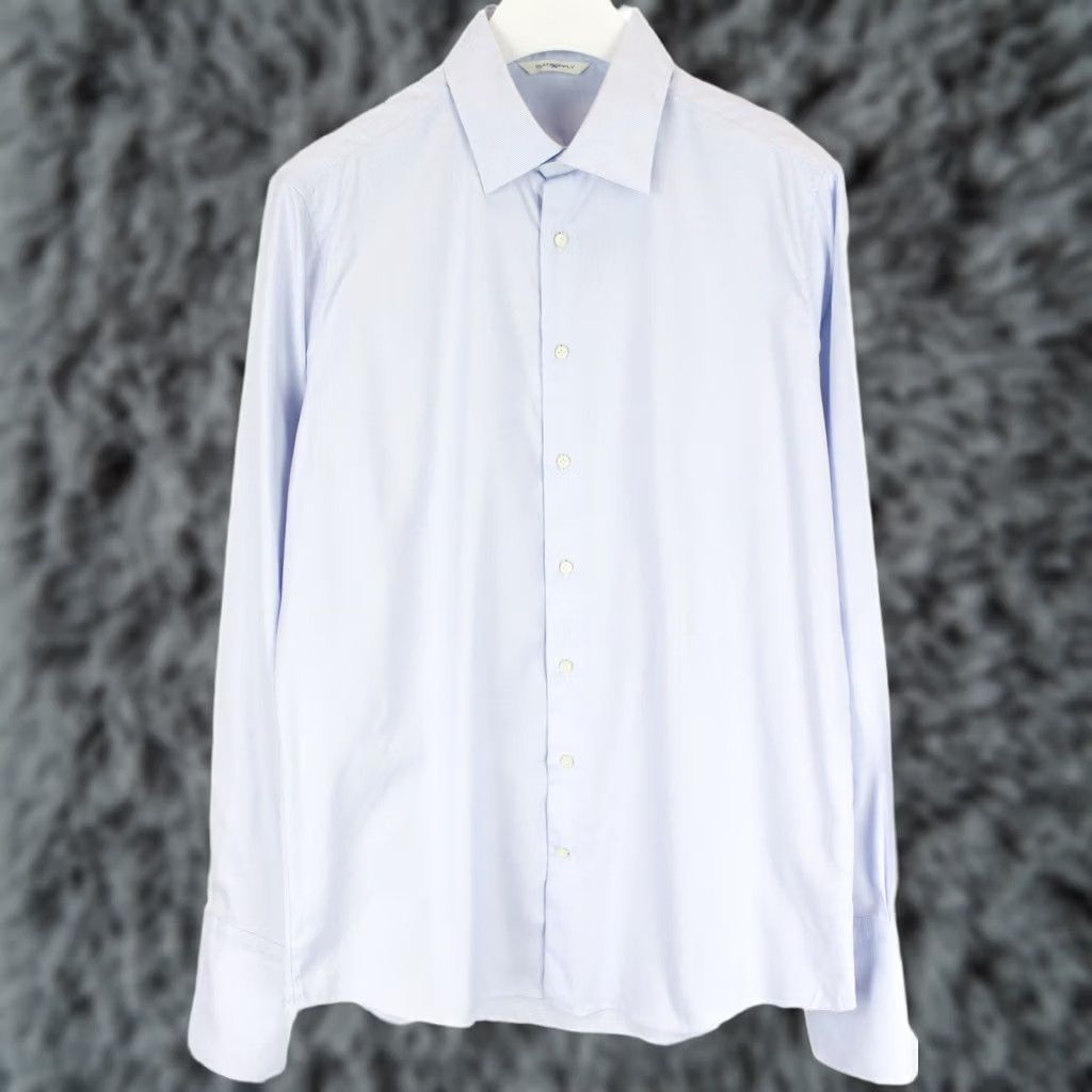 Suitsupply SUITSUPPLY Shirt LARGE Slim Fit Button Up Patterned Spread Neck Formal Men's Size 42R - 1 Thumbnail