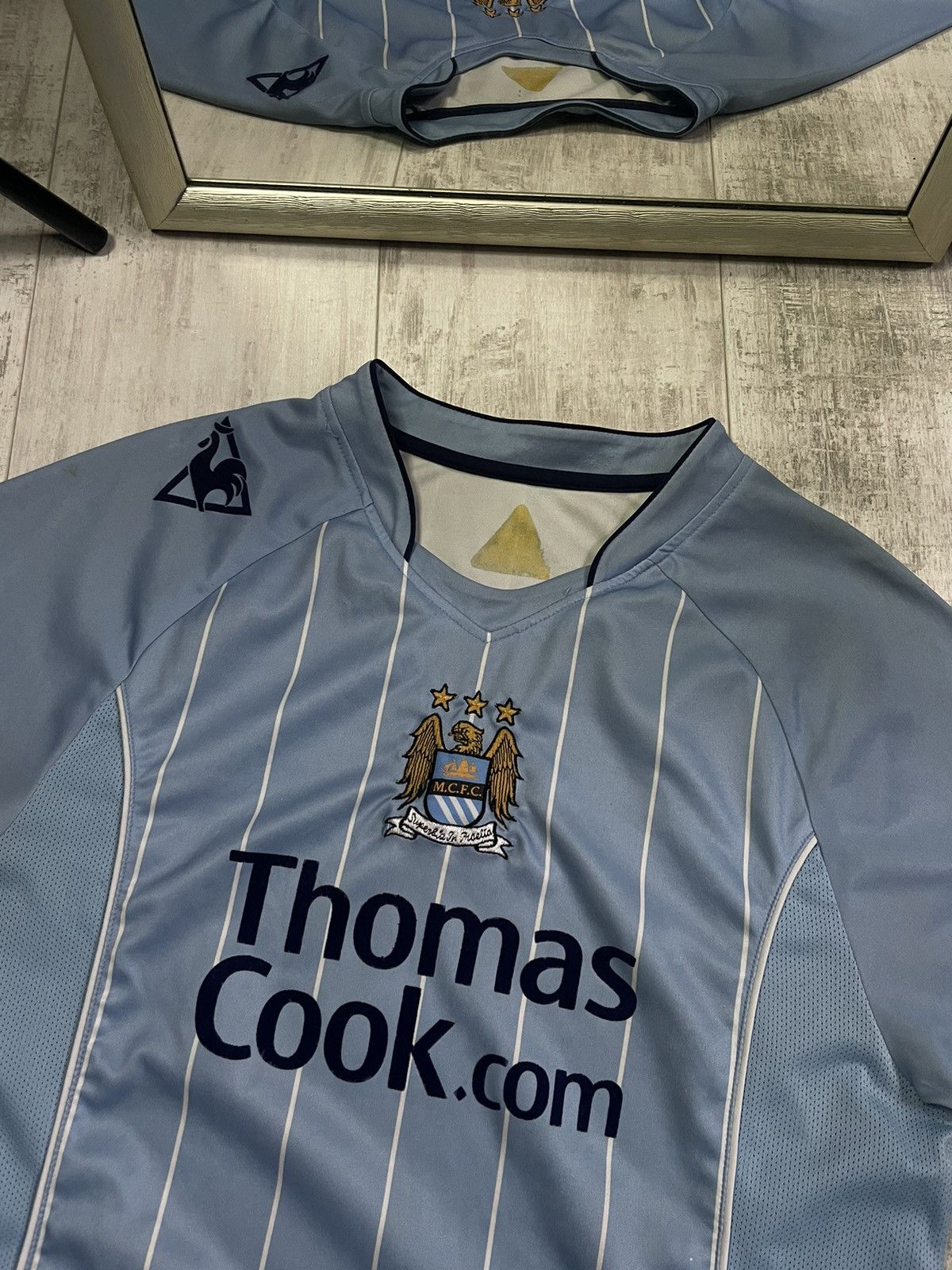 Le Coq Sportif Le Coq Sportif Manchester City 2007/2008 Home Football Shirt Size US S / EU 44-46 / 1 - 2 Thumbnail