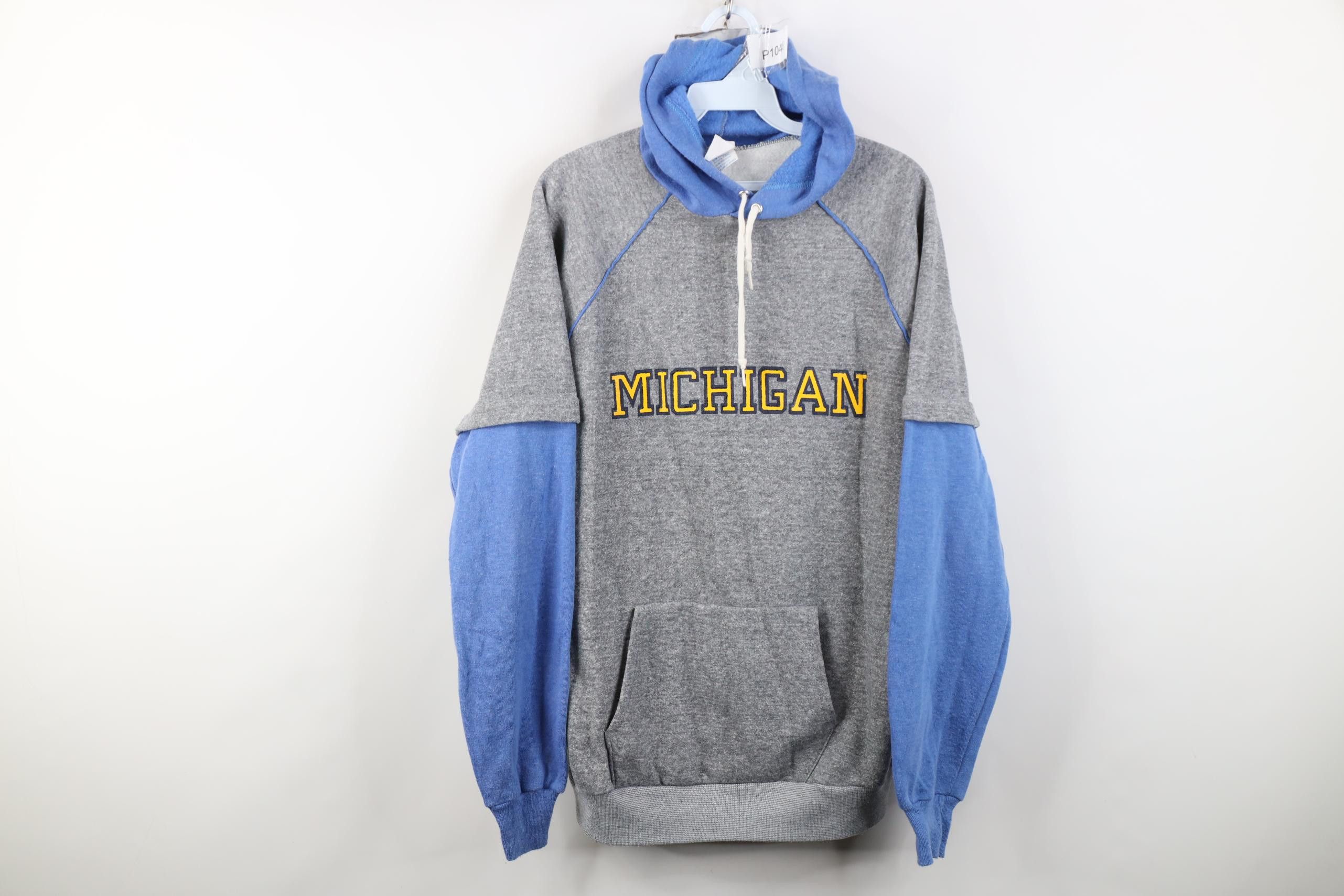 Vintage Vintage 70s 80s Layered University of Michigan Sweatshirt Size US XL / EU 56 / 4 - 1 Thumbnail