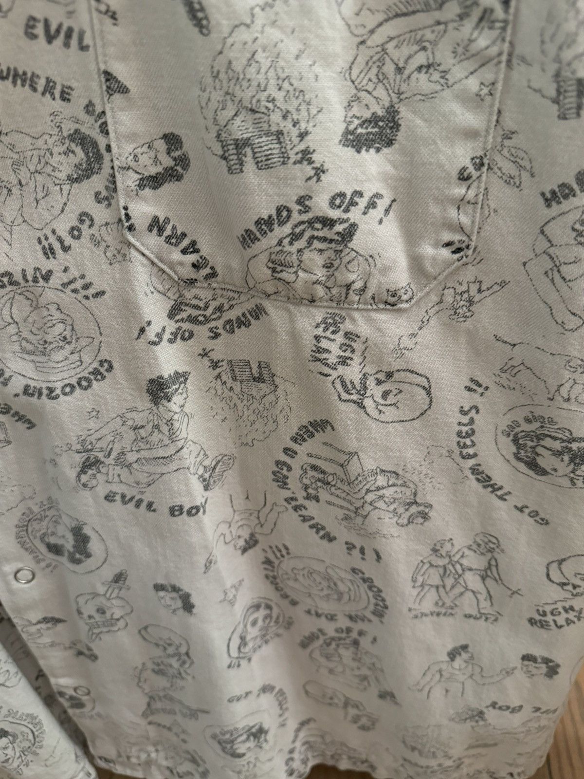 Allsaints All Saints Cartoon White Denim Jacket Size US L / EU 52-54 / 3 - 3 Thumbnail
