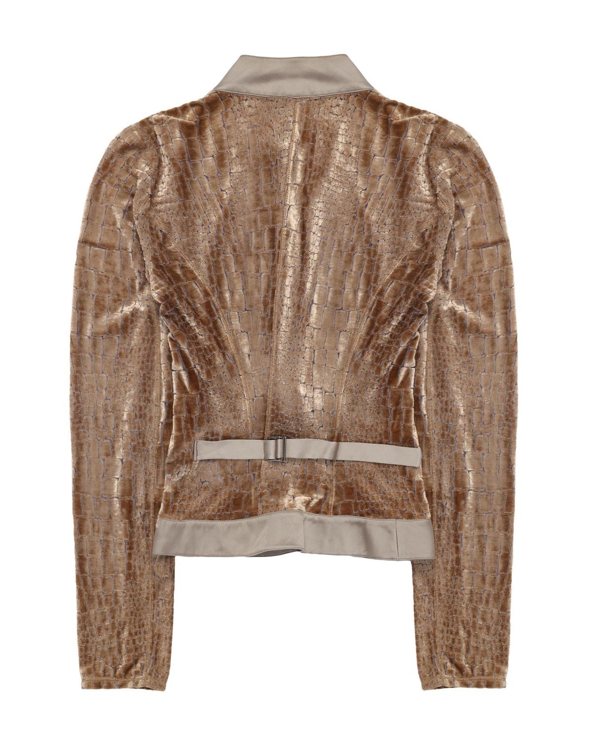Giorgio Armani Crocodile Texture Velvet Jacket Size S / US 4 / IT 40 - 2 Thumbnail