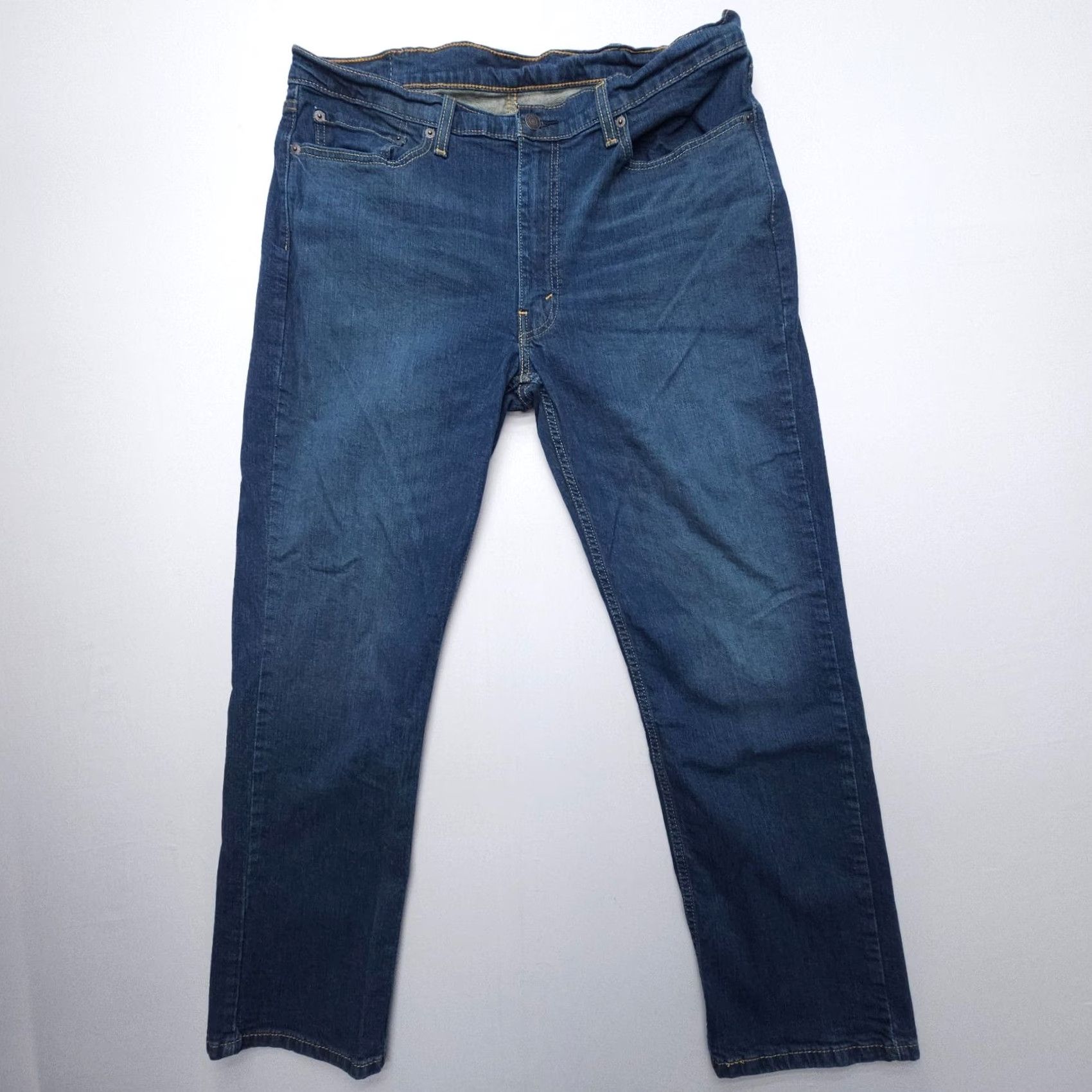 Levi's Levi's 514 Slim Straight Jeans Mens 38 x 30 Dark Wash Denim Blue Stretch Comfort 5-Pocket Regular Jeans Mens Blue 514 Levi's Size US 38 / EU 54 - 2 Thumbnail