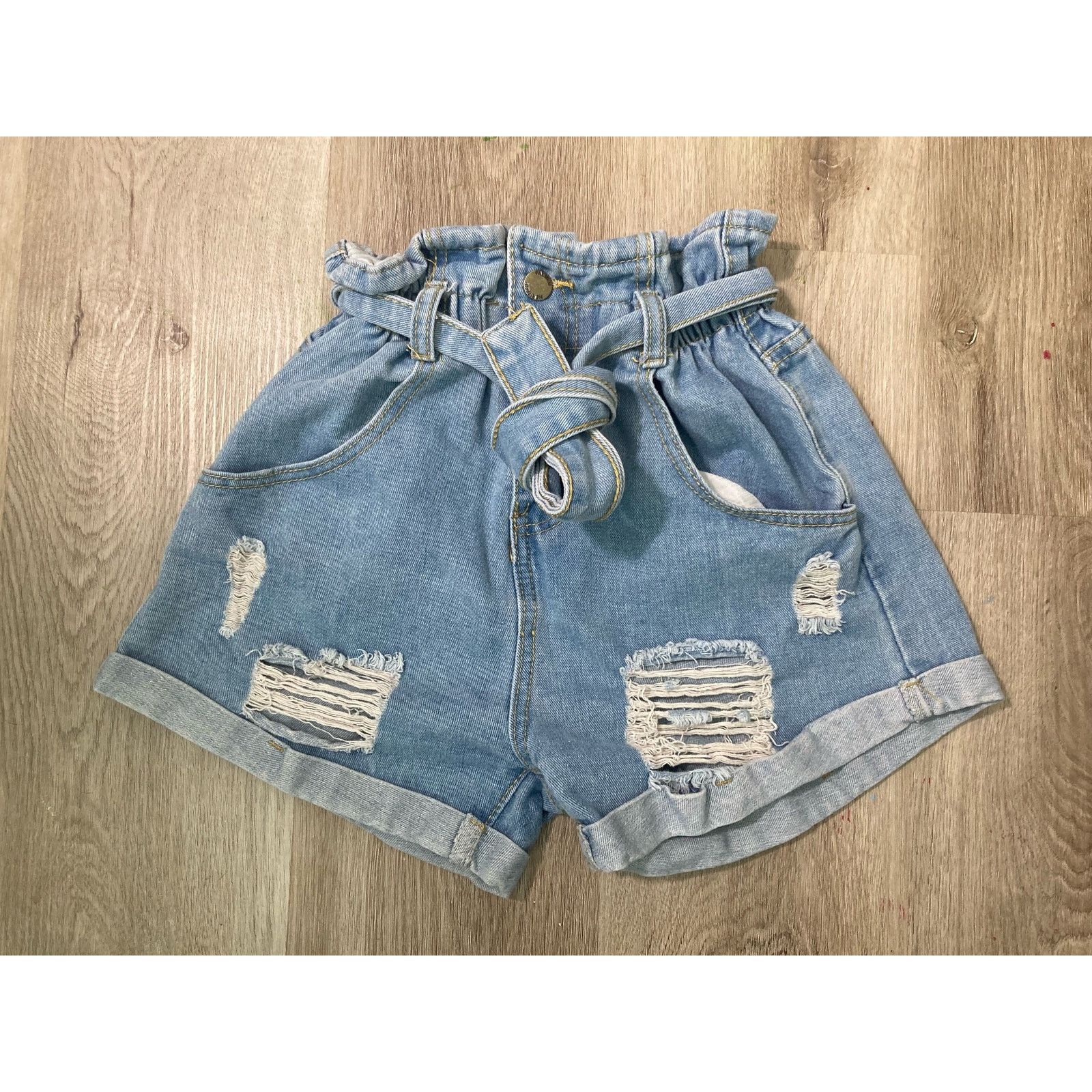 Shein Shein Women's XS High Rise Denim Blue Shorts Casual Fashion Size 22" - 3 Thumbnail