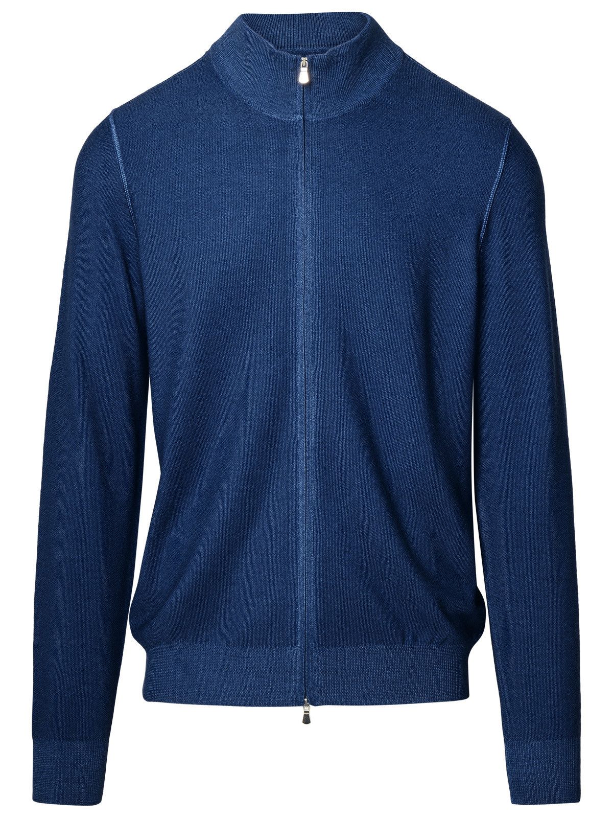 image of Gran Sasso Blue Virgin Wool Sweater, Men's (Size Large)