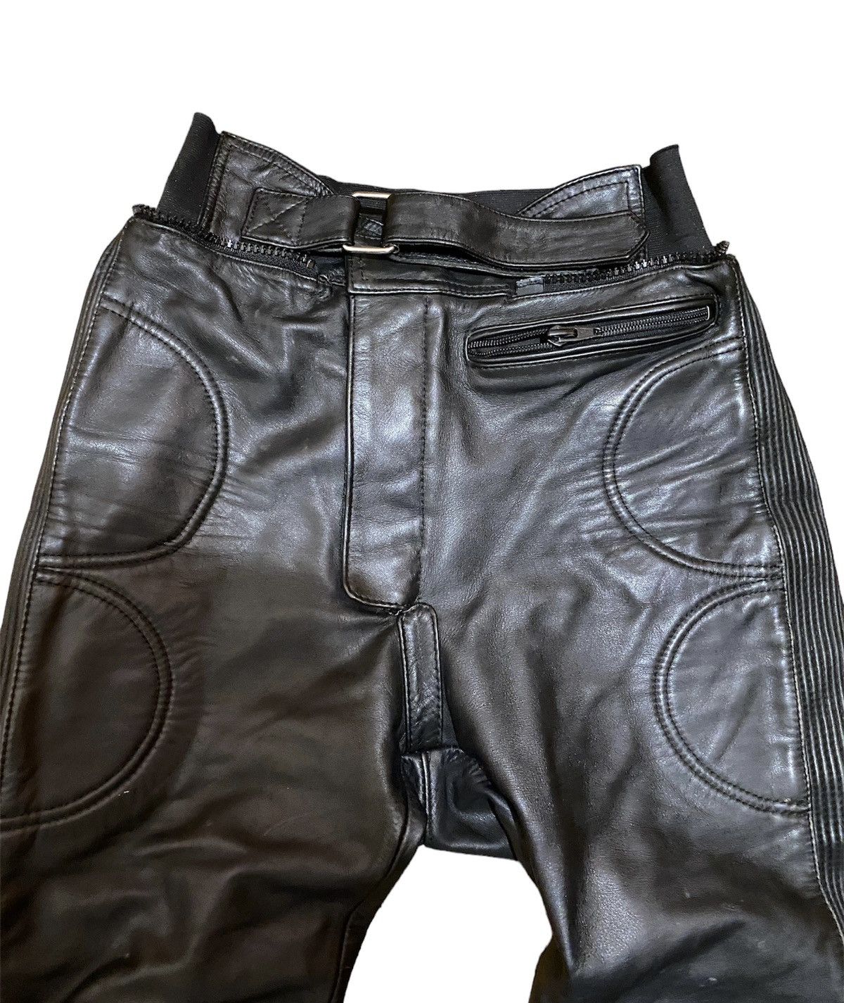 Genuine Leather Vintage IXS Motorcycle Racing Leather Biker Pants Size US 29 - 2 Thumbnail