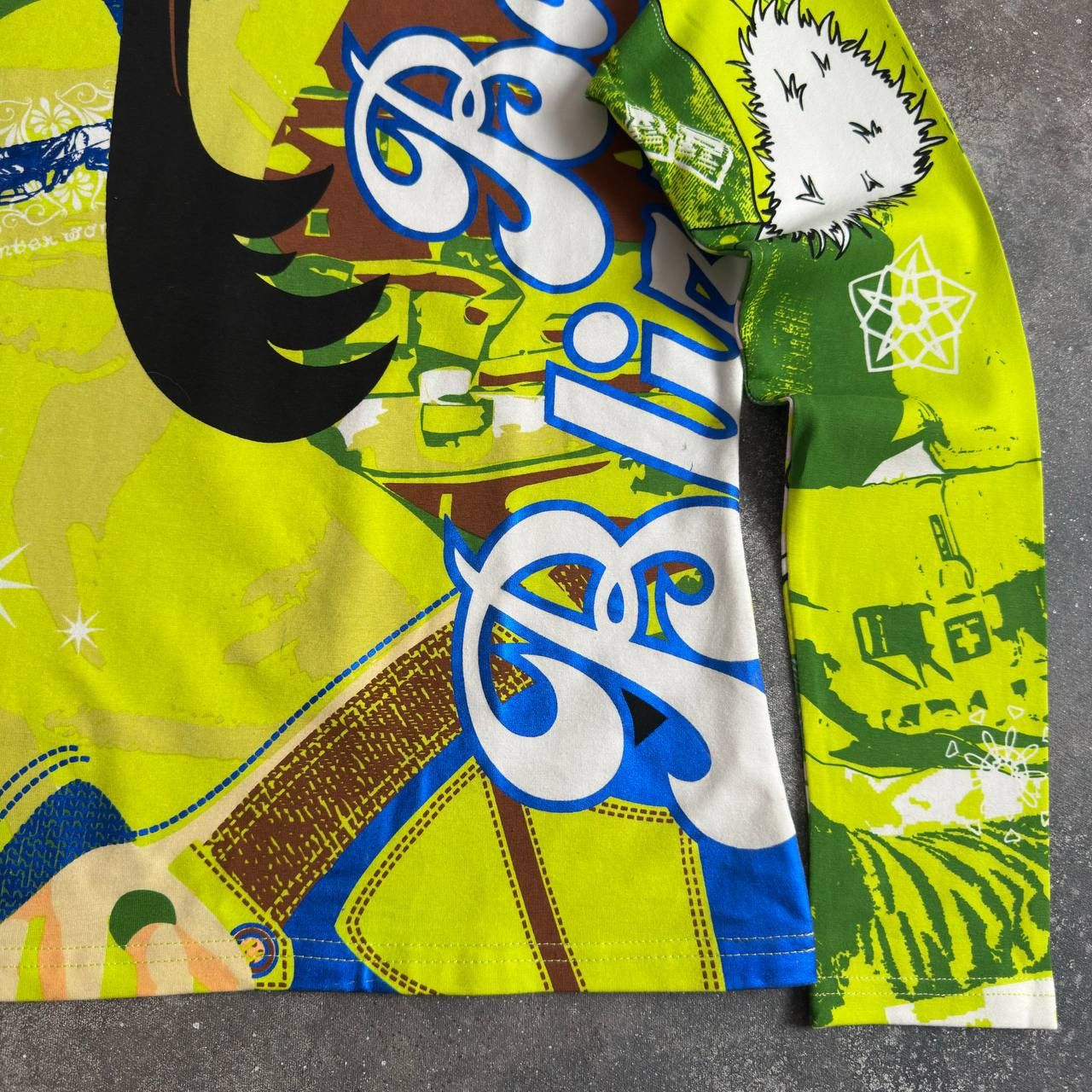 Custo Barcelona × Japanese Brand Custo Barcelona Y2K Vintage Lady Printed Long Sleeve Top Size L / US 10 / IT 46 - 6 Thumbnail