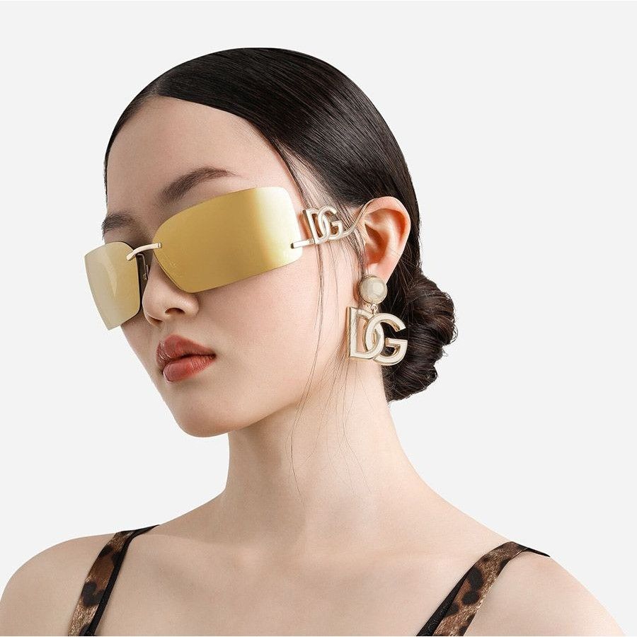 Dolce & Gabbana NEW DG2319 02/5A DOLCE&GABBANA GOLD SHIELD SUNGLASSES DG2319 Size ONE SIZE - 2 Thumbnail