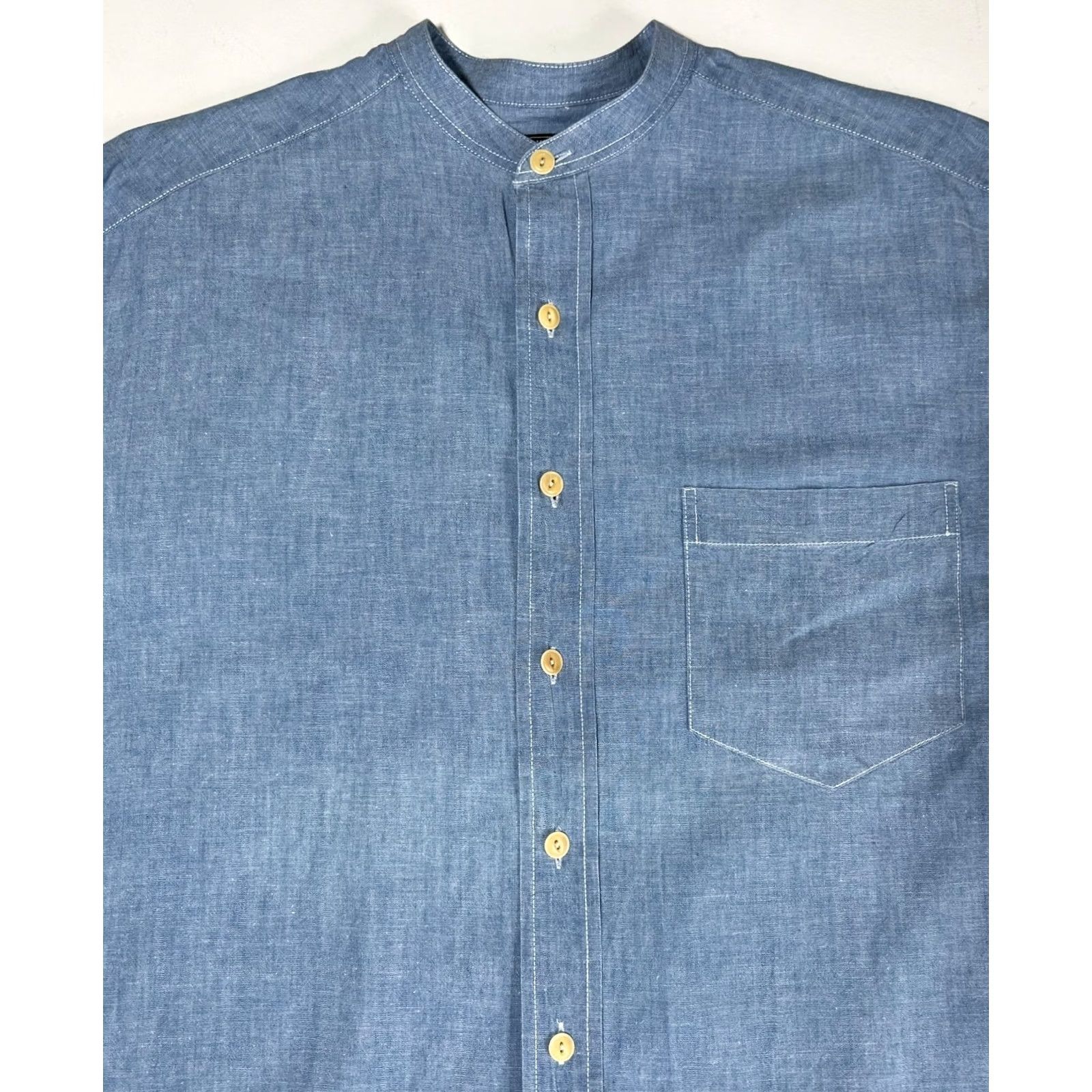 Ralph Lauren Ralph Lauren Country Shirt Mens Vintage 90s Long Sleeve Button Cotton Chambray Sz L Blue Size US L / EU 52-54 / 3 - 5 Thumbnail