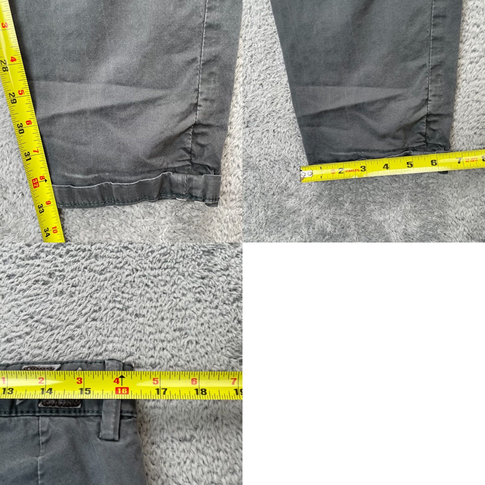 Zara Zara Pants Mens 31 Gray Chino Straight Leg Cuffed Office Wear Business Formal Pants City Preppy Size US 31 - 8 Thumbnail